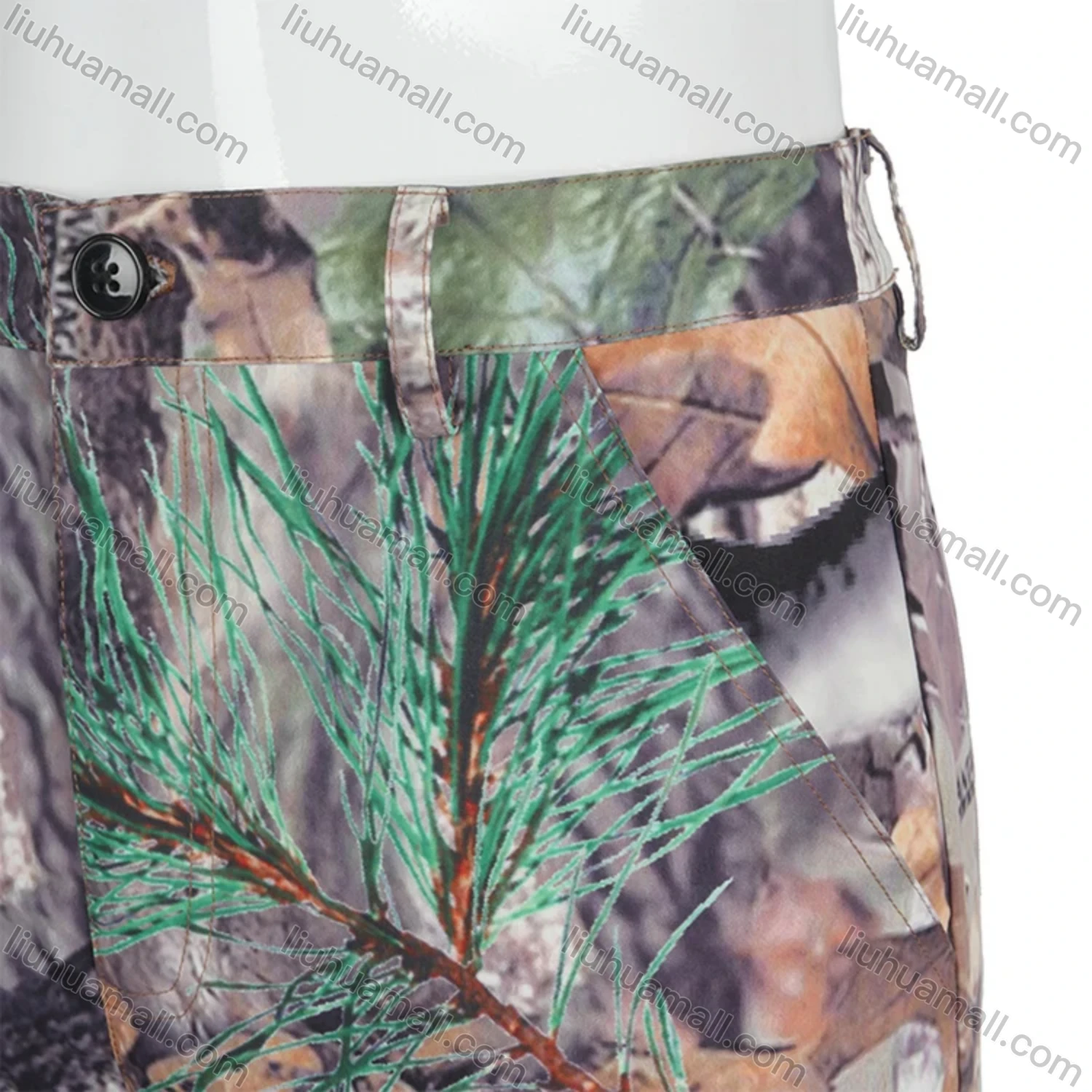 Wholesale Women's Casual Allover Print Multiple Pockets Elastic Waist Cargo Pants A20694P# - Liuhuamall