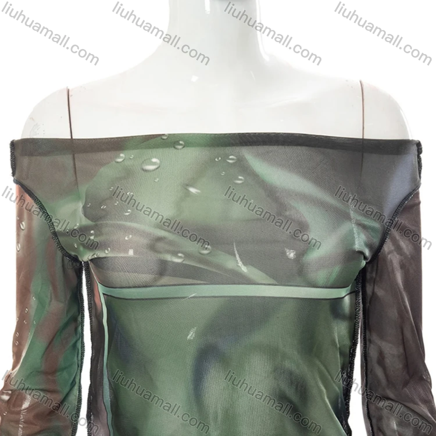 Wholesale Women's Casual Tie Dye Off Shoulder Long Sleeve Blouse Y21TP483# - Liuhuamall