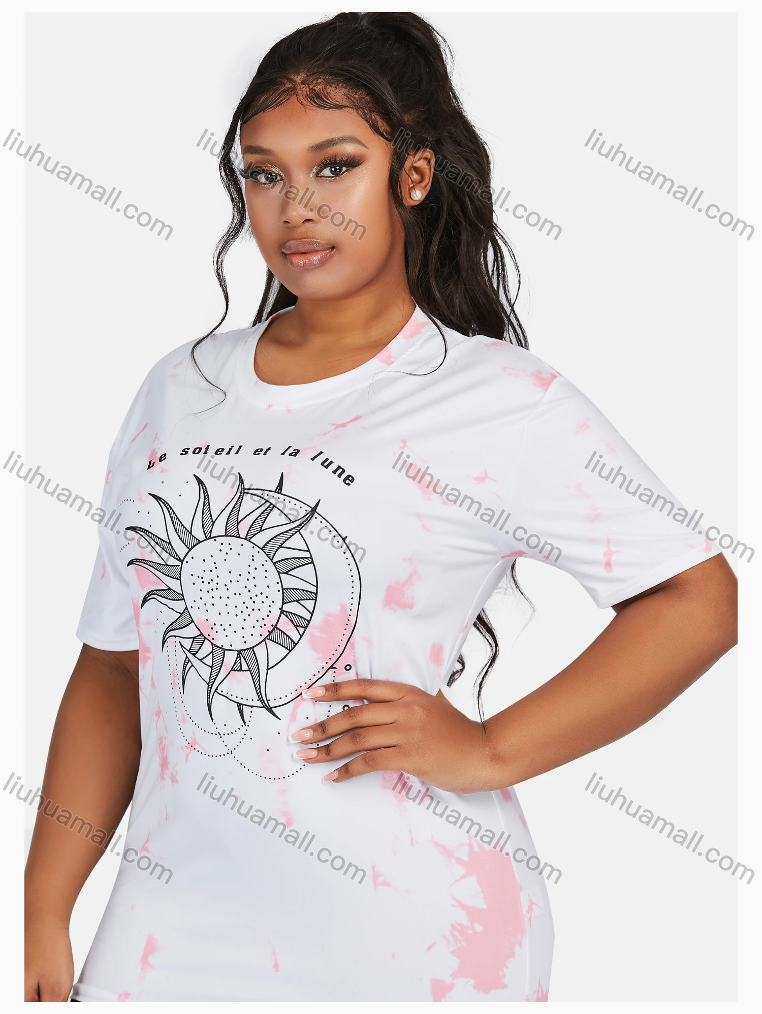 Wholesale Women's Causal Cartoon Print T-Shirt & Shorts Sets - Liuhuamall