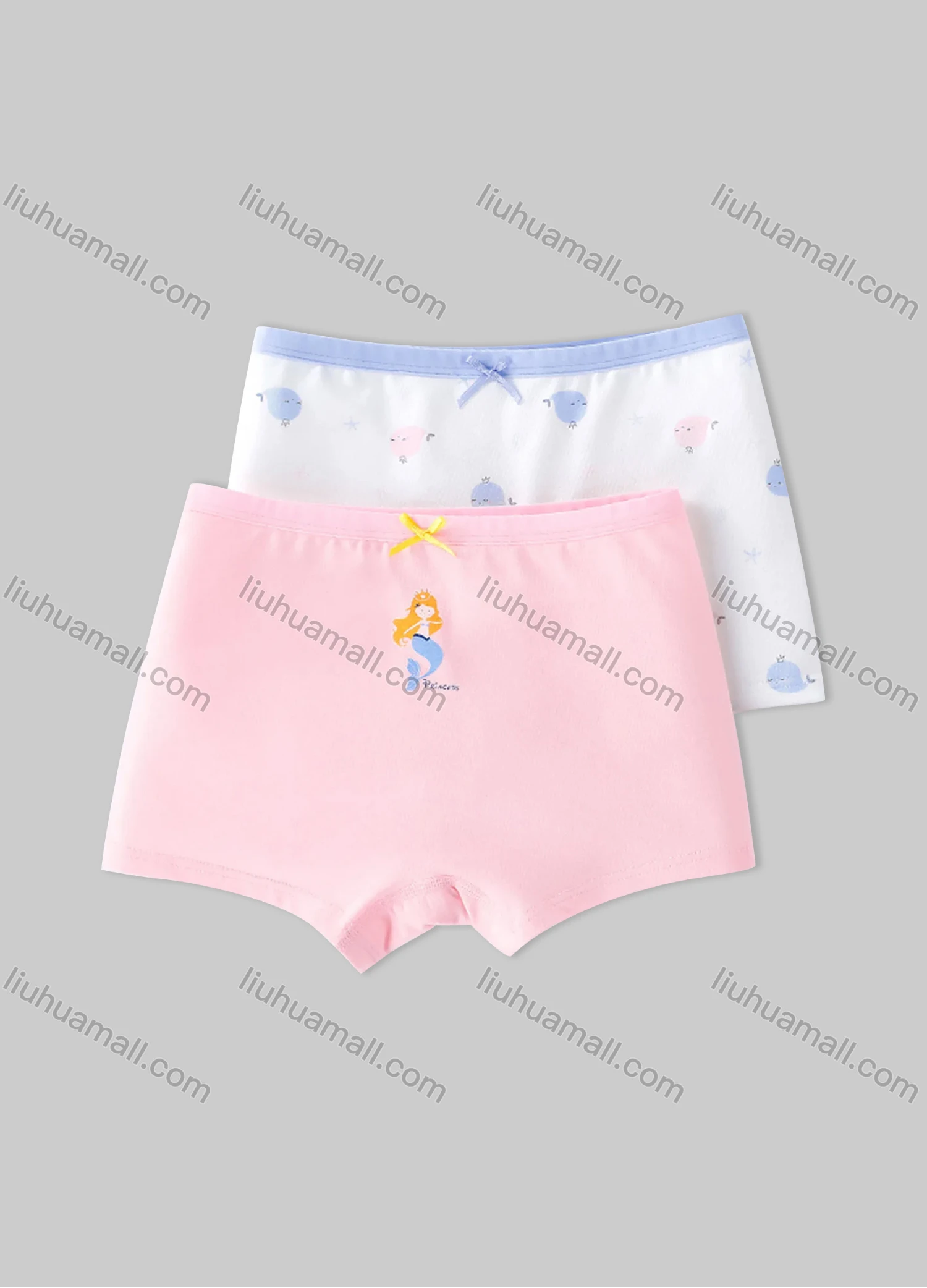 Wholesale Girls Assorted Colors Lovely Graphic Underwear Boxer Panties (2 Pieces of Pack) GD205# - Liuhuamall