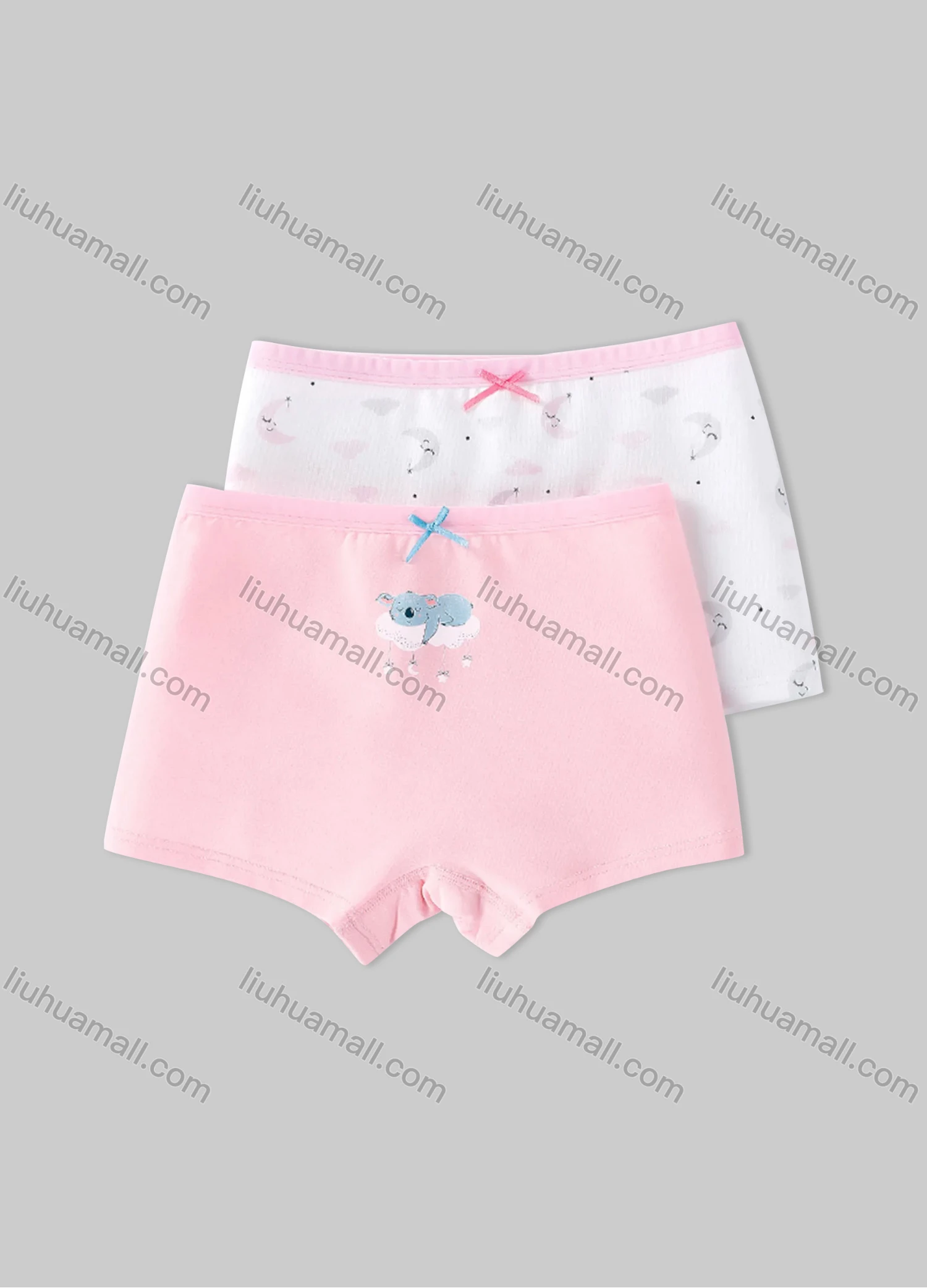 Wholesale Girls Assorted Colors Lovely Graphic Underwear Boxer Panties (2 Pieces of Pack) GD210# - Liuhuamall