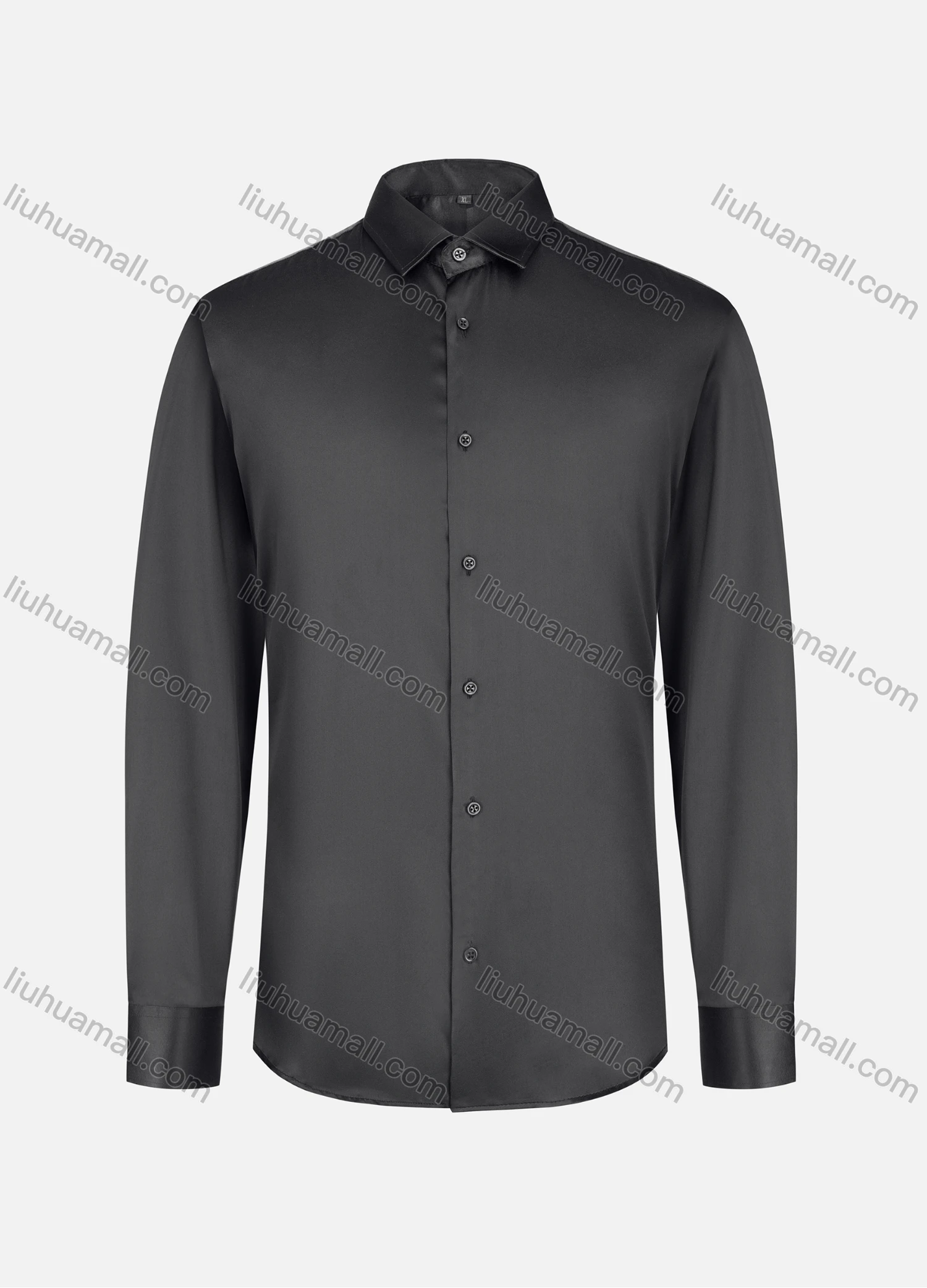 Wholesale Men's Business Collared Long Sleeve Button Down Plain Shirts - Liuhuamall