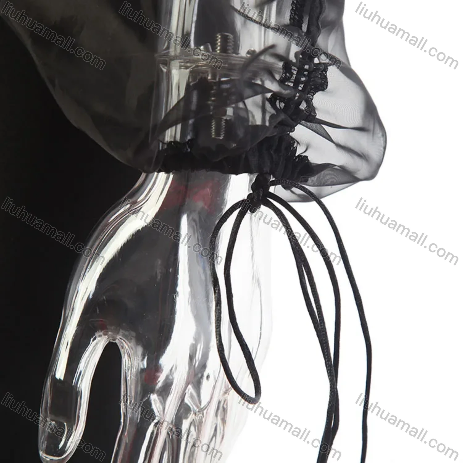 Wholesale Women's Plain Off Shoulder Mesh Sleeve Lace Up Bodycon Short Dress - Liuhuamall