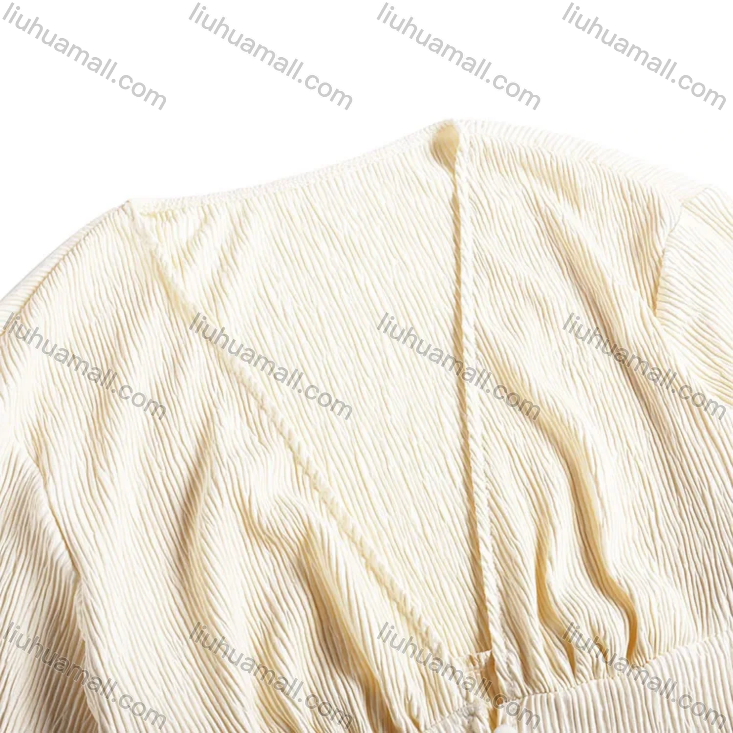 Wholesale Women's Vintage Plain Deep V Neck Button Down Split Hem Maxi Dress - Liuhuamall