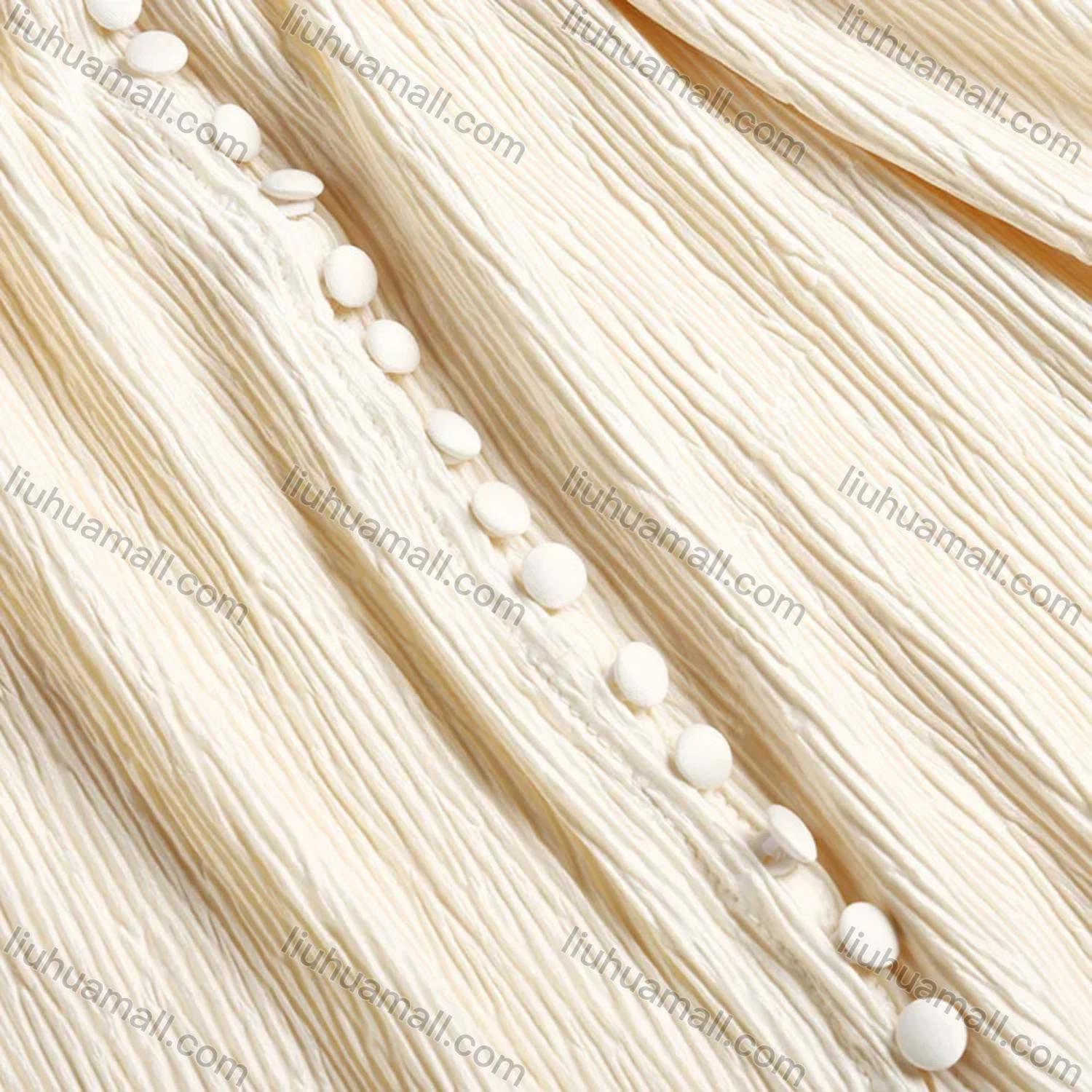 Wholesale Women's Vintage Plain Deep V Neck Button Down Split Hem Maxi Dress - Liuhuamall