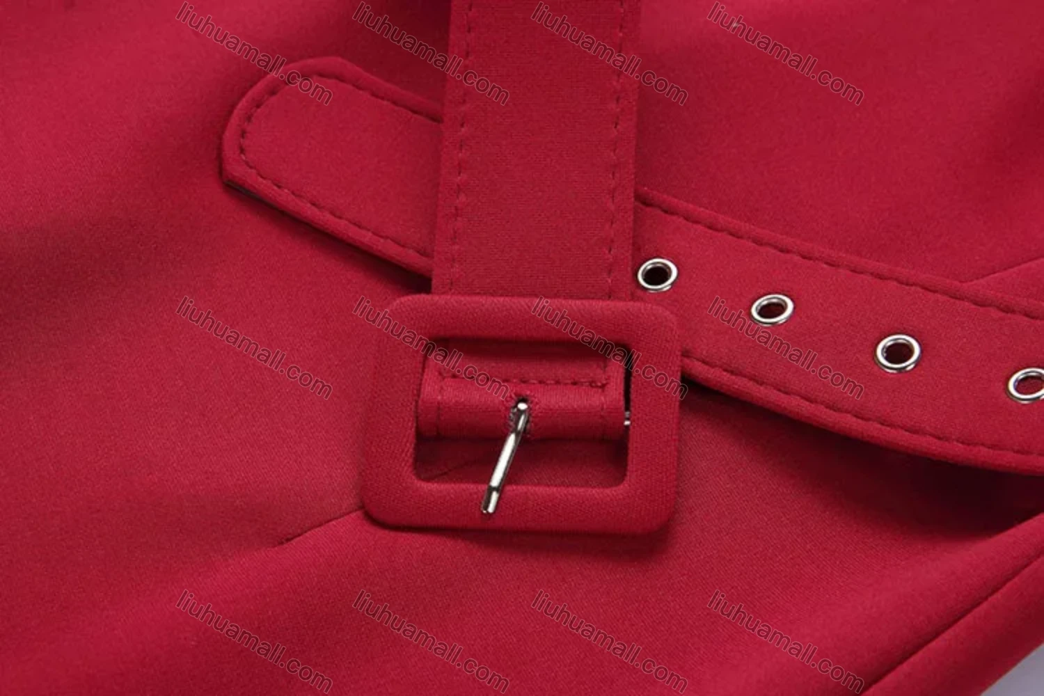 Wholesale Women's Plain Layered Ruffle Trim Bodycon Cocktail Midi Dress With Belt - Liuhuamall