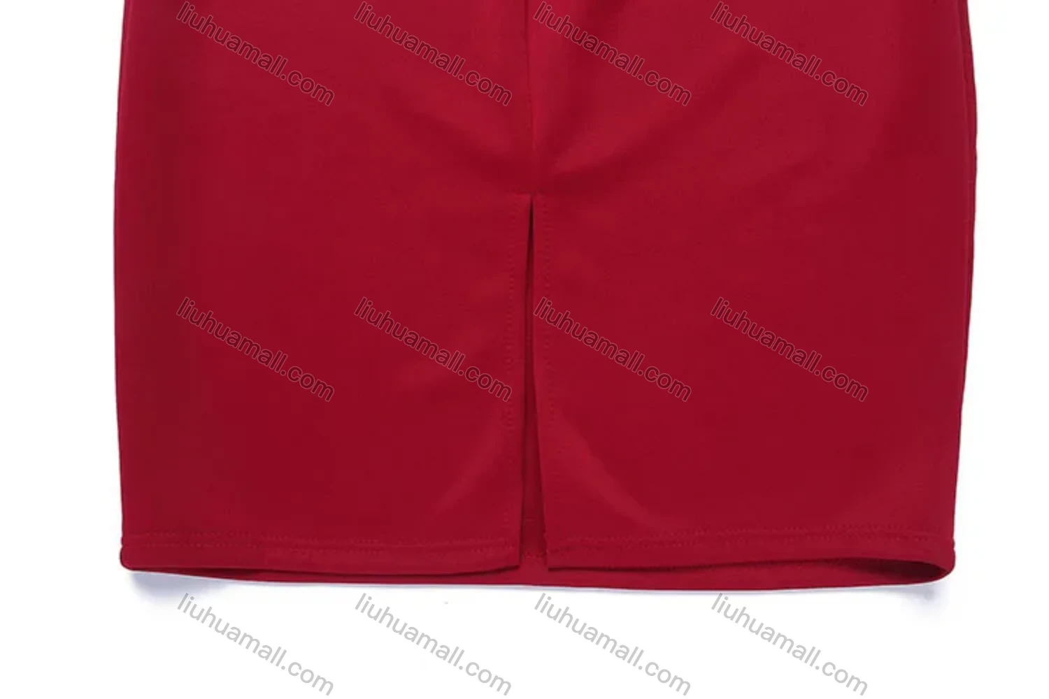 Wholesale Women's Plain Layered Ruffle Trim Bodycon Cocktail Midi Dress With Belt - Liuhuamall