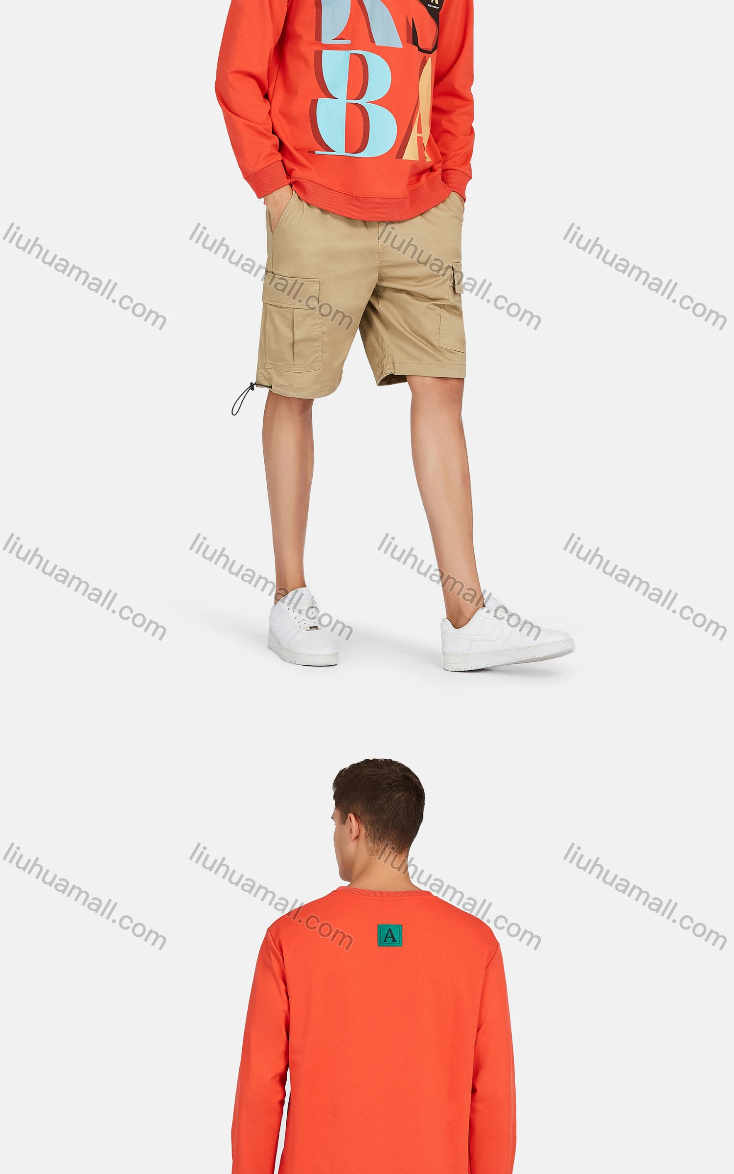 Wholesale Men's Casual Crew Neck Long Sleeve Letter Print Pullover Sweatshirts - Liuhuamall