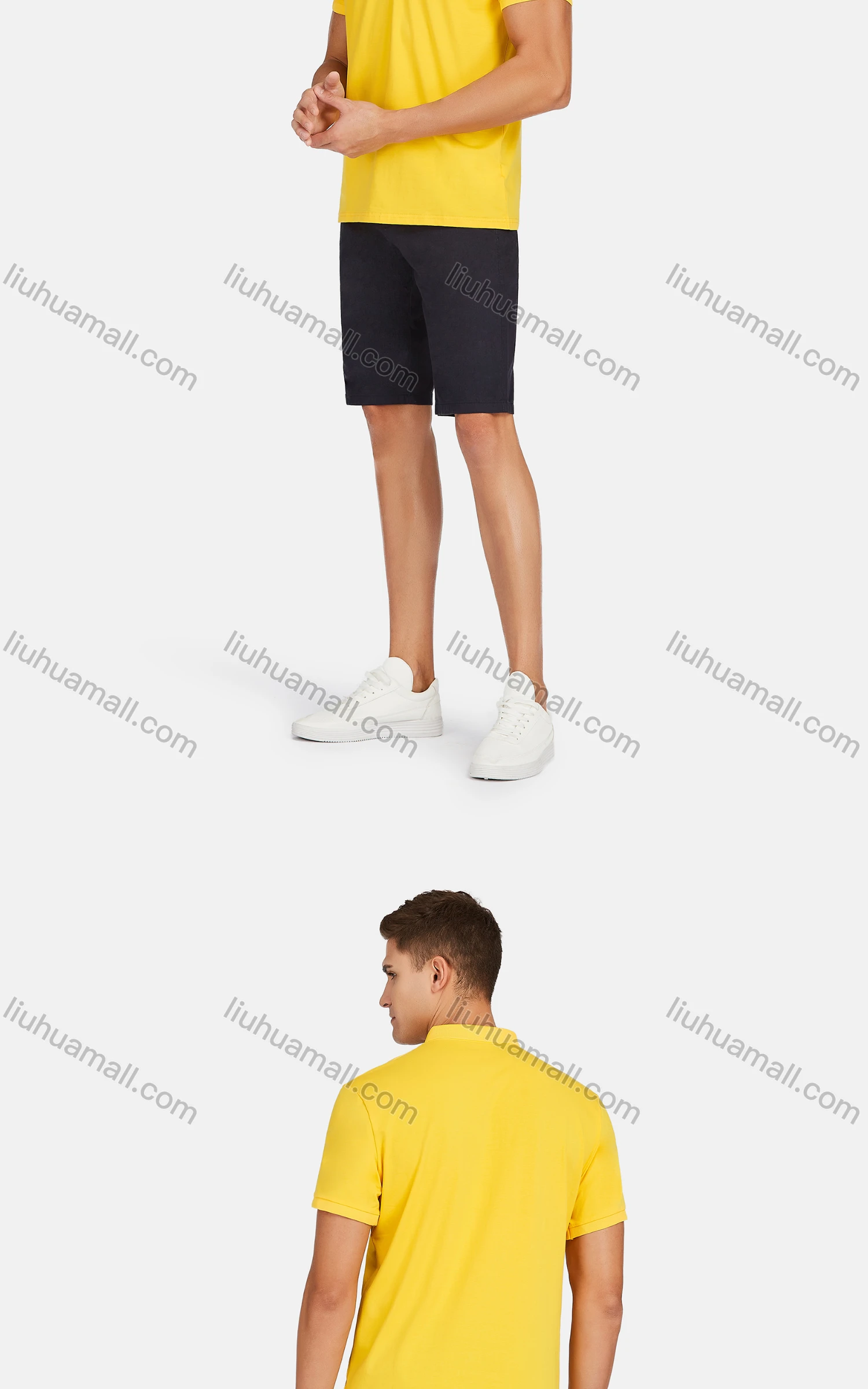 Wholesale Men's Casual Short Sleeve Patches Embroidery Letter Print Button Front Polo Shirts - Liuhuamall