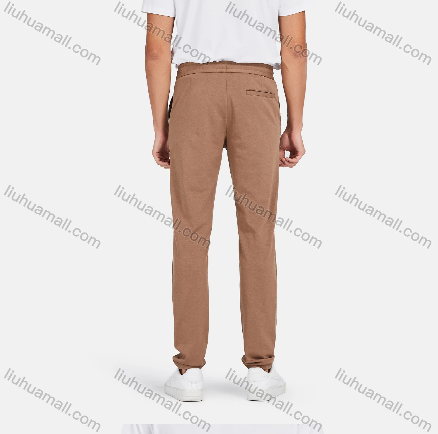 Wholesale Men's Casual Drawstring Stretch Straight Leg Pants - Liuhuamall