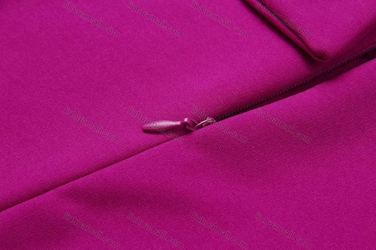 Wholesale Women's Plain Round Neck Ruffle Trim Bodycon Cocktail Midi Dress - Liuhuamall