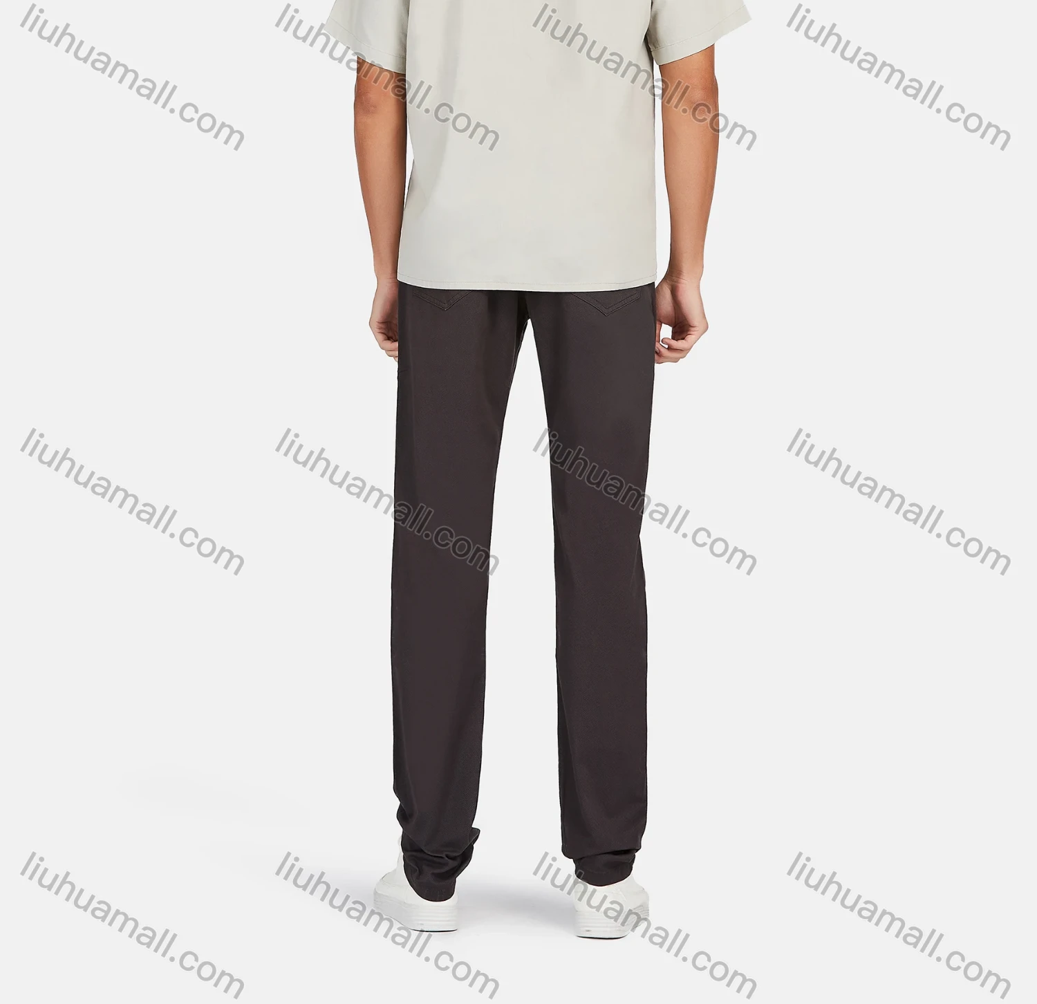 Wholesale Men's Casual Classic Fit Flat Front Straight Leg Pants - Liuhuamall