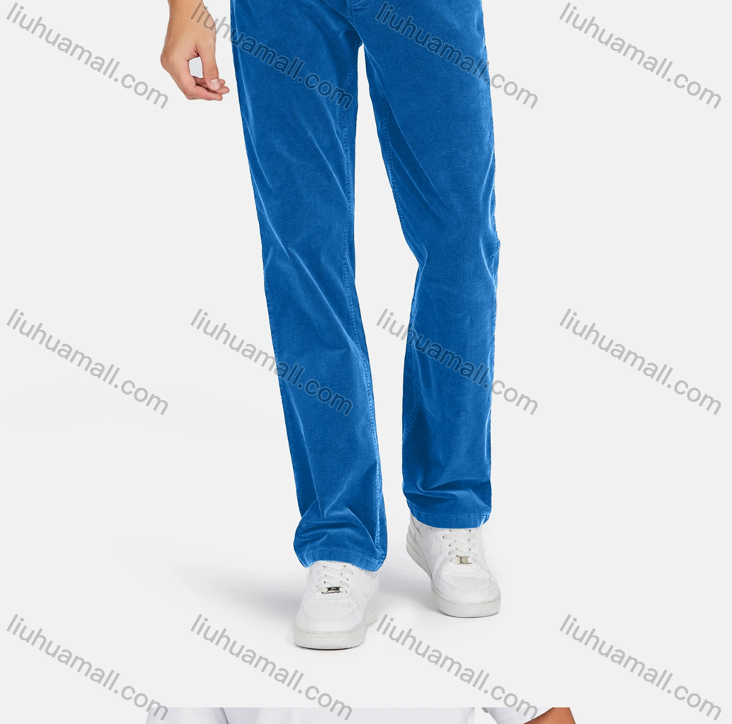 Wholesale Men's Casual Flat Front Straight Leg Corduroy Pants - Liuhuamall