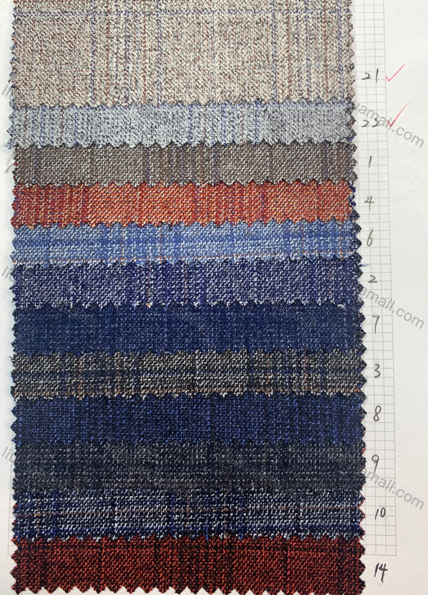 Wholesale Men's Formal Lapel Plaid Pockets Blazer & Vest & Pant 3 Pieces Suit Sets - Liuhuamall