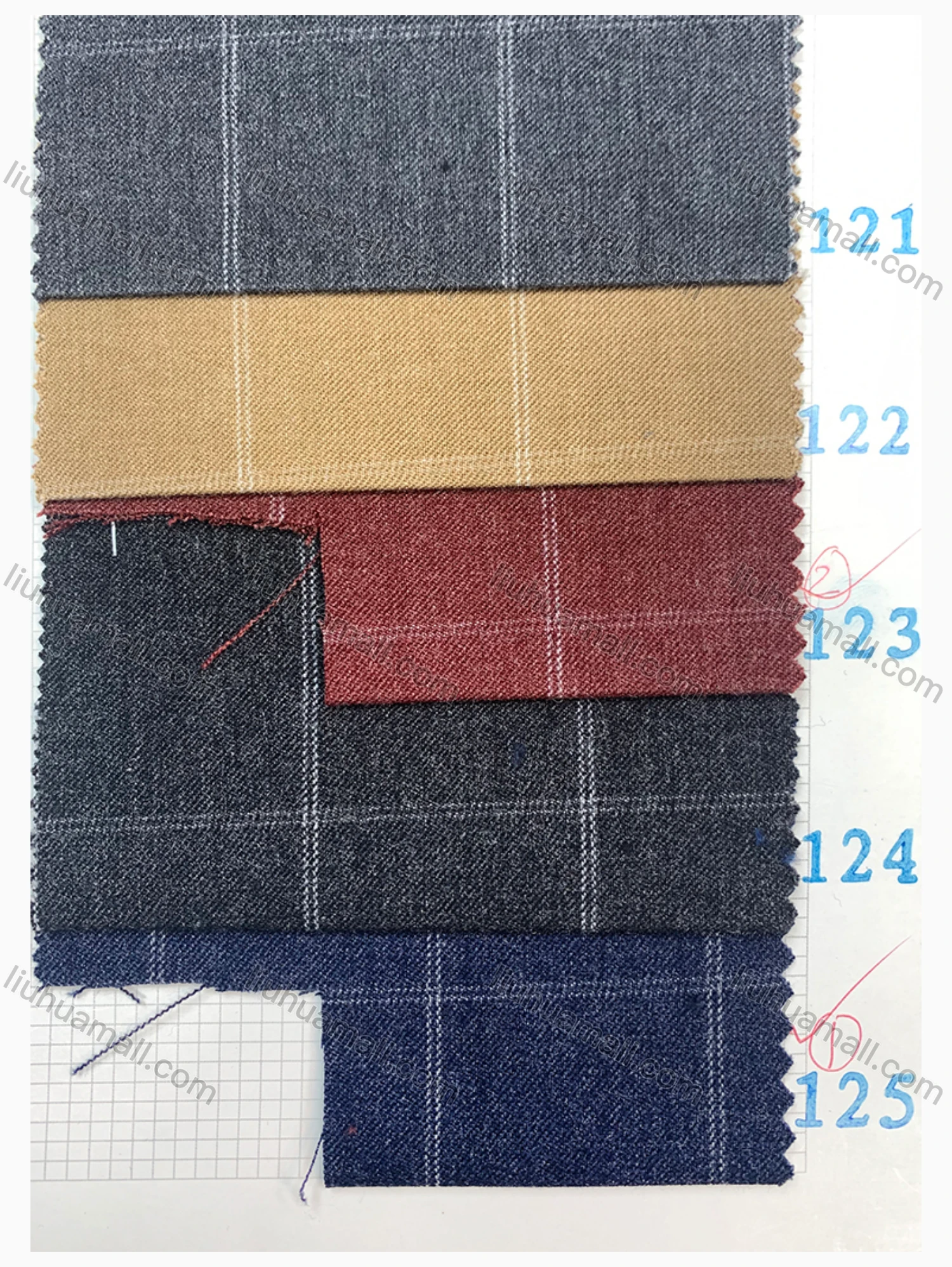 Wholesale Men's Formal Lapel Plaid Pockets Blazer & Vest & Pant 3 Pieces Suit Sets - Liuhuamall