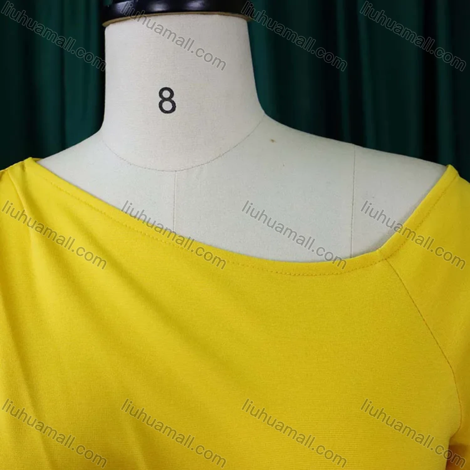 Wholesale Women's Plain Asymmetrical Neck Ruched Bodycon Cocktail Midi Dress - Liuhuamall