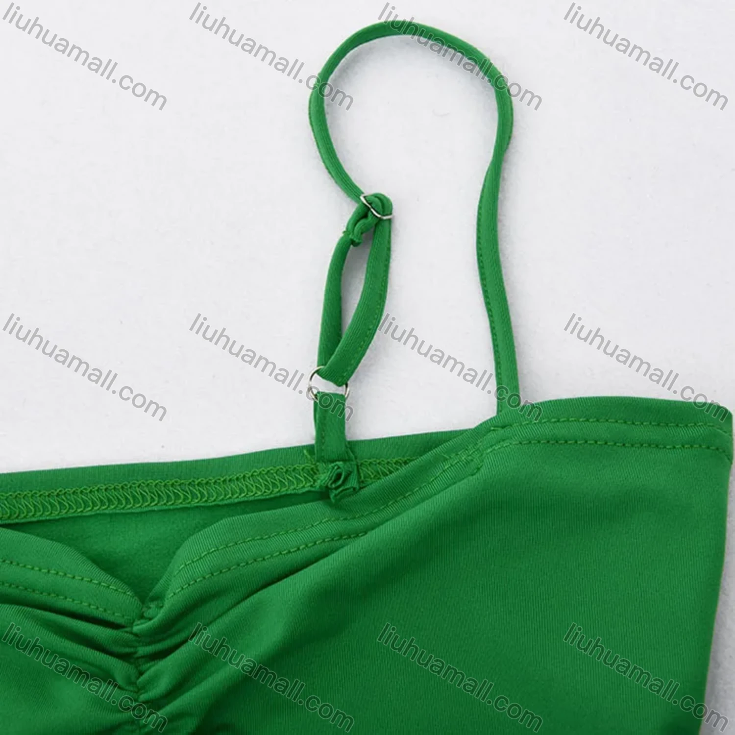 Wholesale Women's Sexy Plain Chest Wrap Tops & Drawstring Midi Dress - Liuhuamall