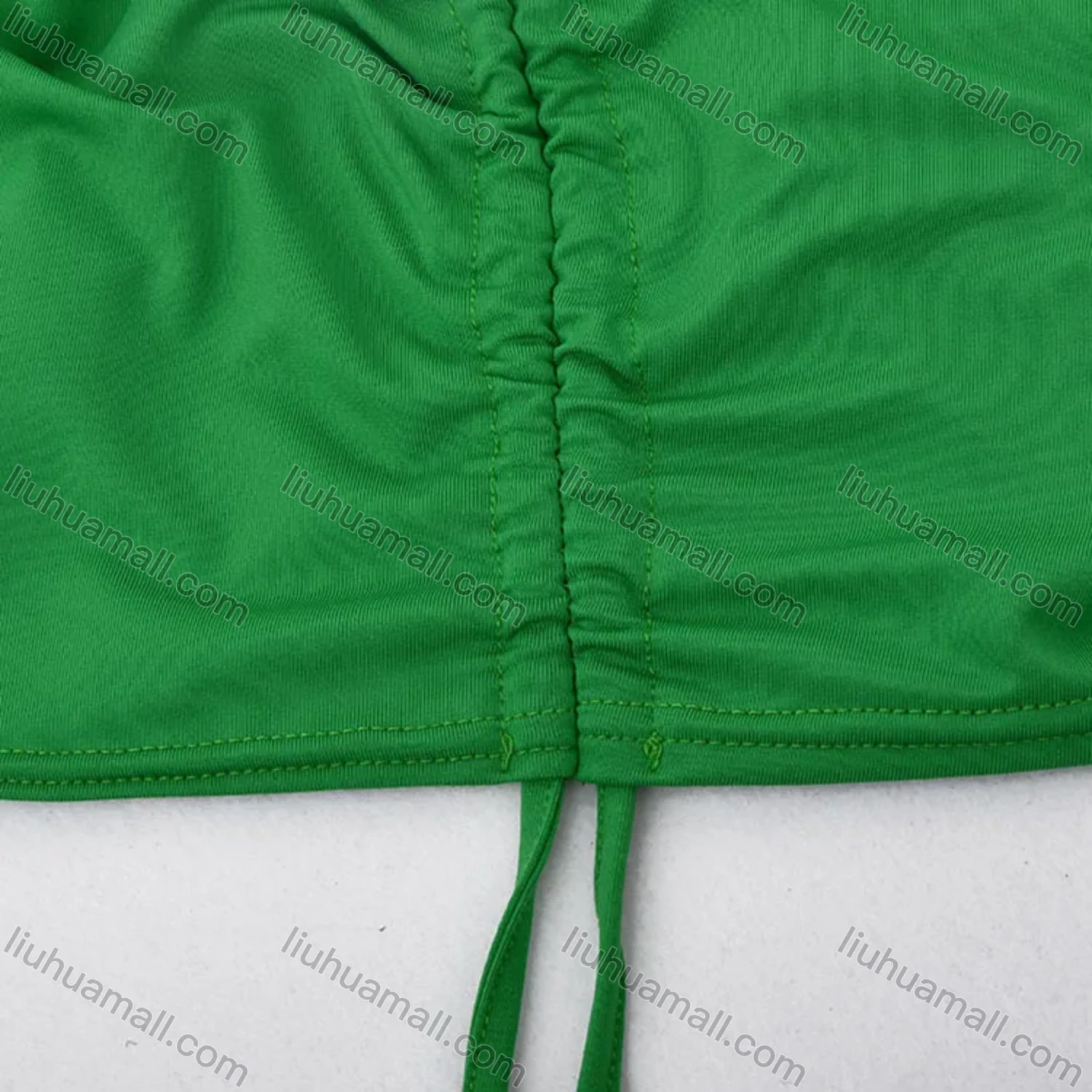 Wholesale Women's Sexy Plain Chest Wrap Tops & Drawstring Midi Dress - Liuhuamall