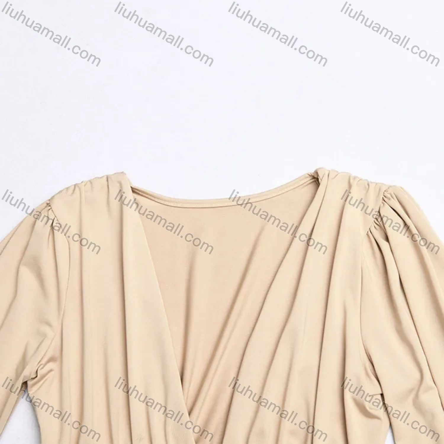 Wholesale Women's Sexy Plain Deep V Neck Long Sleeve Jumpsuit - Liuhuamall