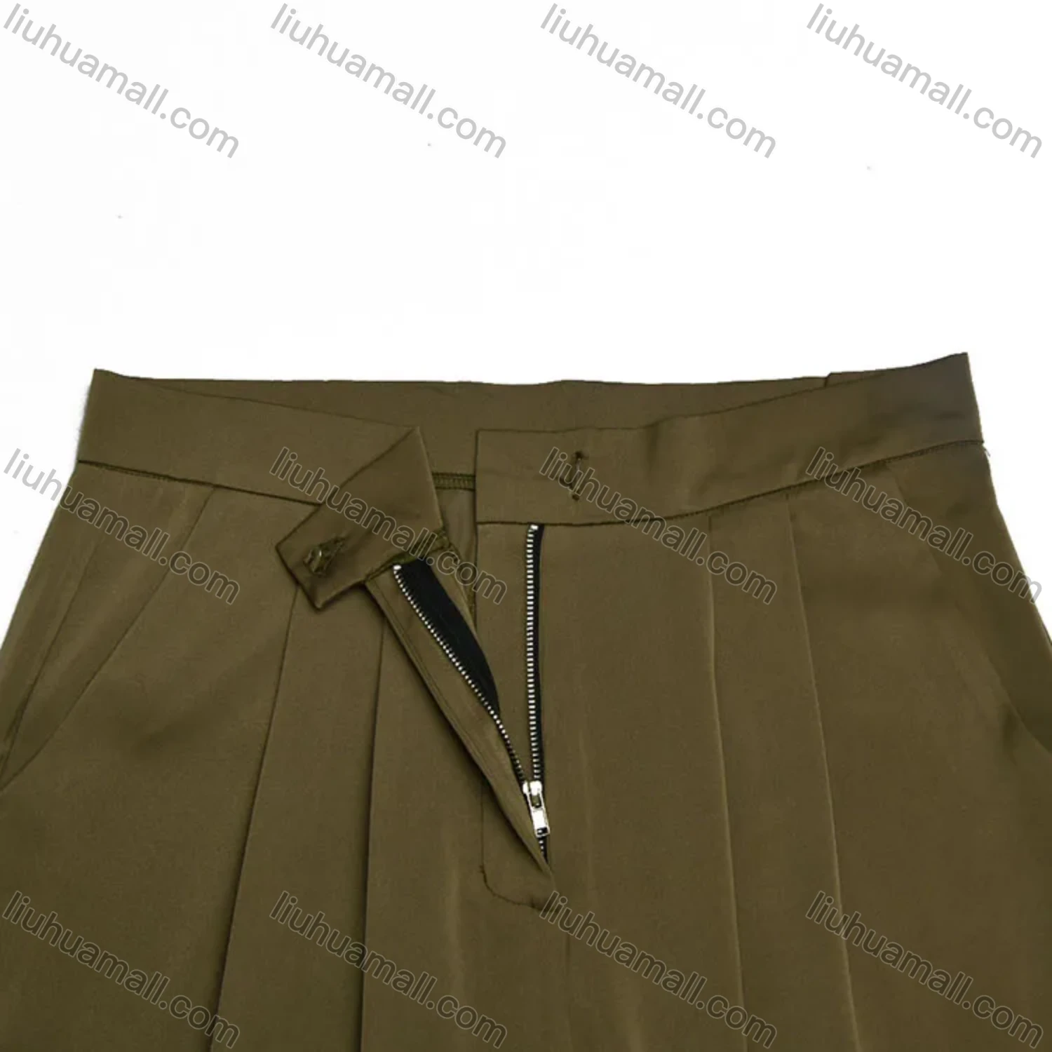 Wholesale Women's Casual Plain Tie Leg High Waist Pants - Liuhuamall