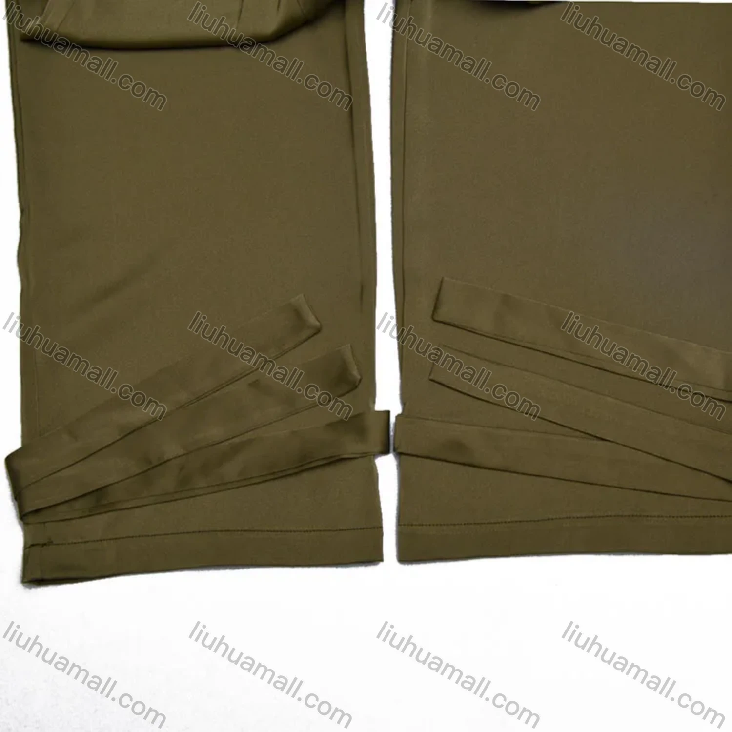 Wholesale Women's Casual Plain Tie Leg High Waist Pants - Liuhuamall