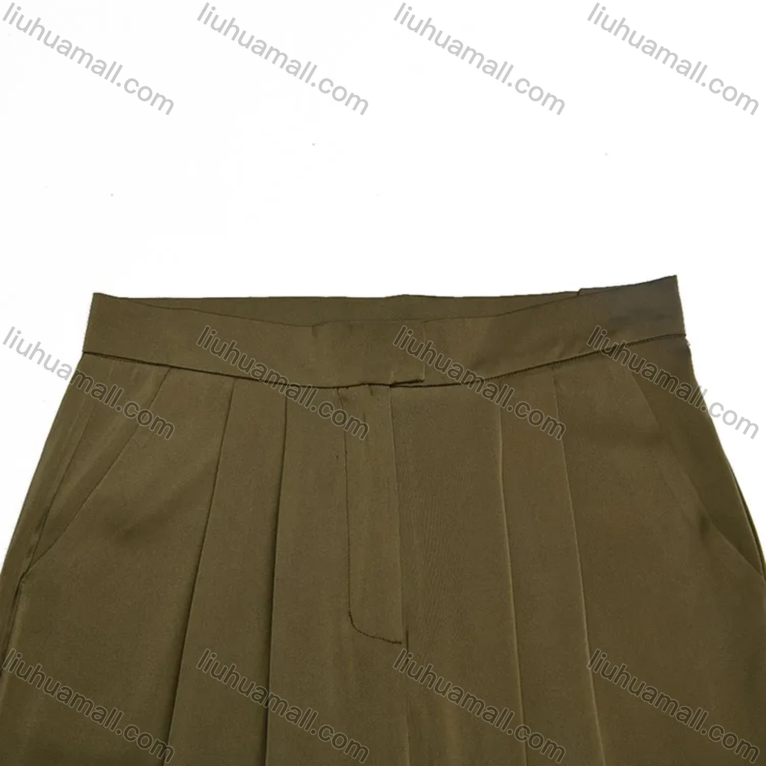 Wholesale Women's Casual Plain Tie Leg High Waist Pants - Liuhuamall