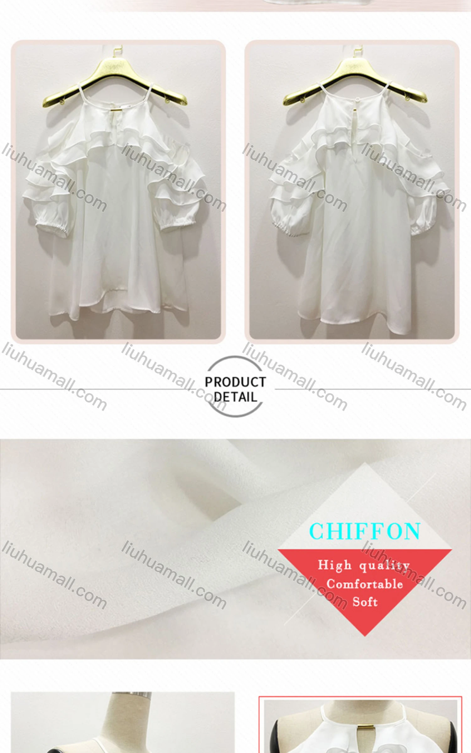 Wholesale Women's Plain Spaghetti Straps Ruffle Trim Cami Top - Liuhuamall