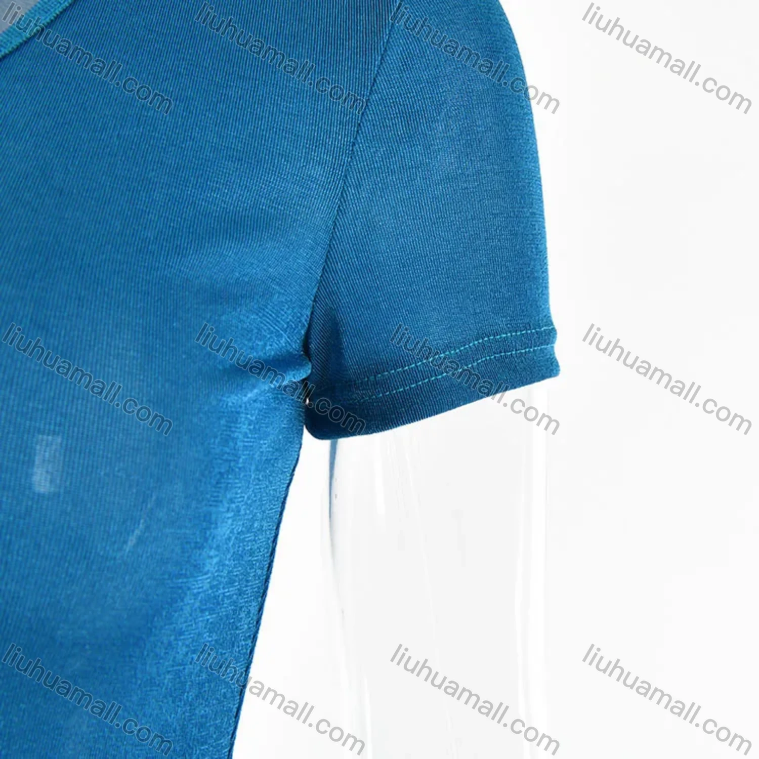 Wholesale Women's Casual Plain V Neck Button Down Short Sleeve Bodycon Maxi Dress - Liuhuamall