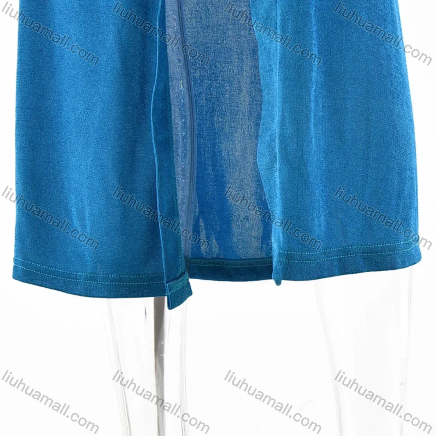 Wholesale Women's Casual Plain V Neck Button Down Short Sleeve Bodycon Maxi Dress - Liuhuamall