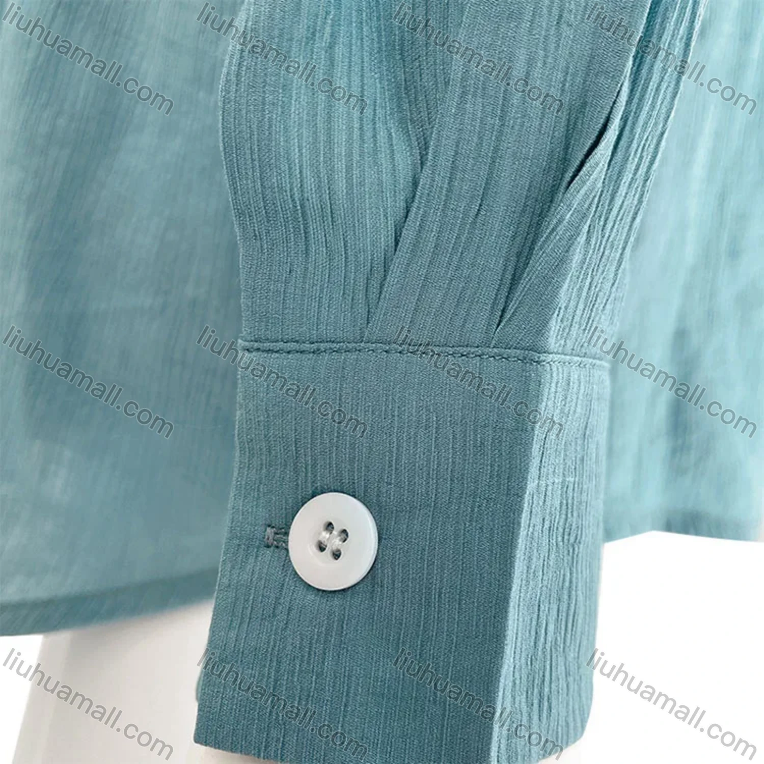 Wholesale Women's Casual Plain Long Sleeve Shirts & Drawstring Shorts 2 Piece Set 211039# - Liuhuamall