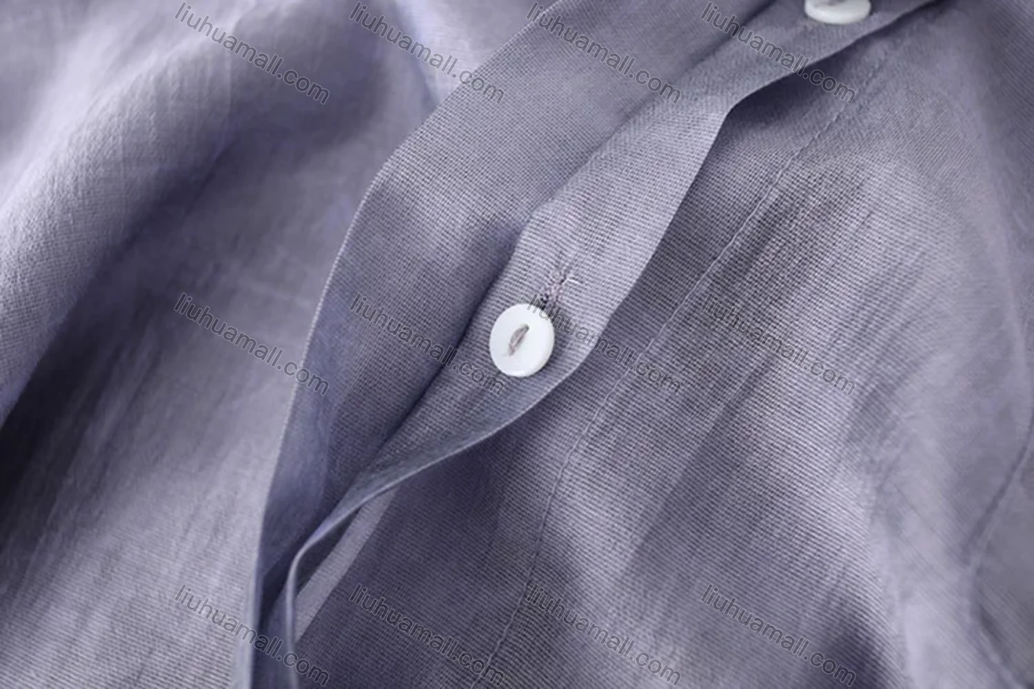 Wholesale Women's Casual Plain Long Sleeve Flap Pocket Shirt - Liuhuamall