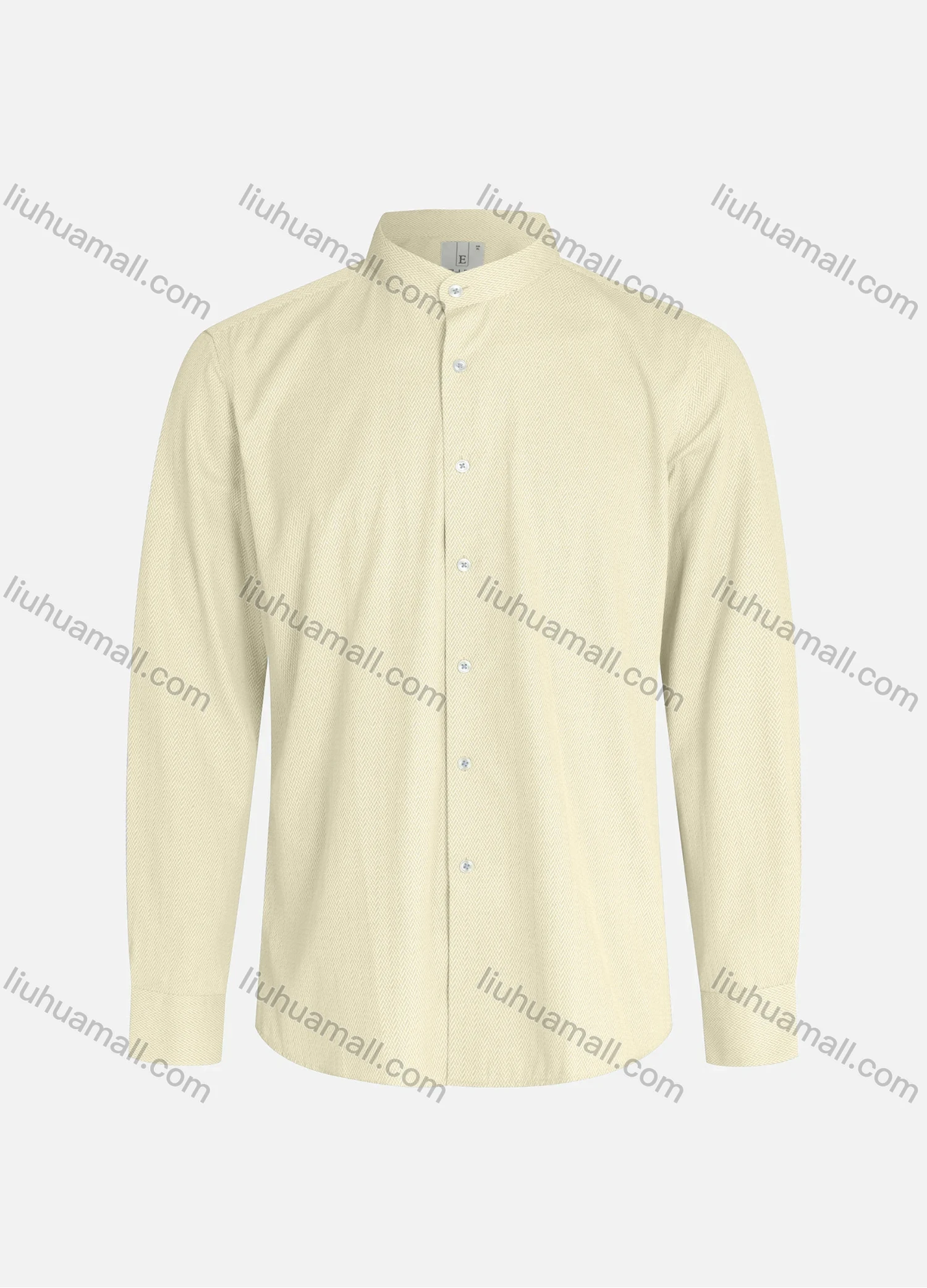 Wholesale Men's Slim Fit Mandarin Collar Long Sleeve Button Down Allover Print Shirts - Liuhuamall