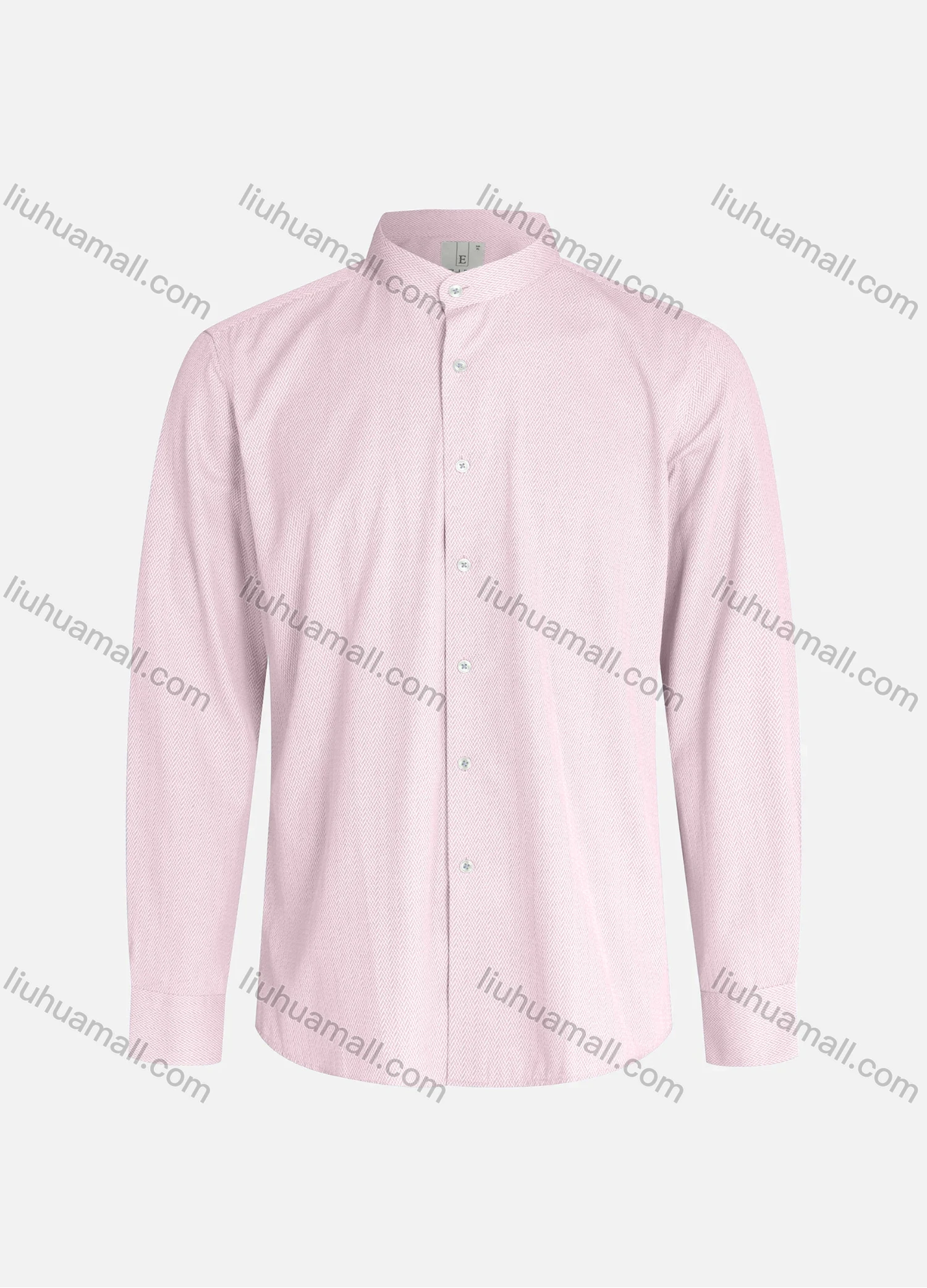 Wholesale Men's Slim Fit Mandarin Collar Long Sleeve Button Down Allover Print Shirts - Liuhuamall