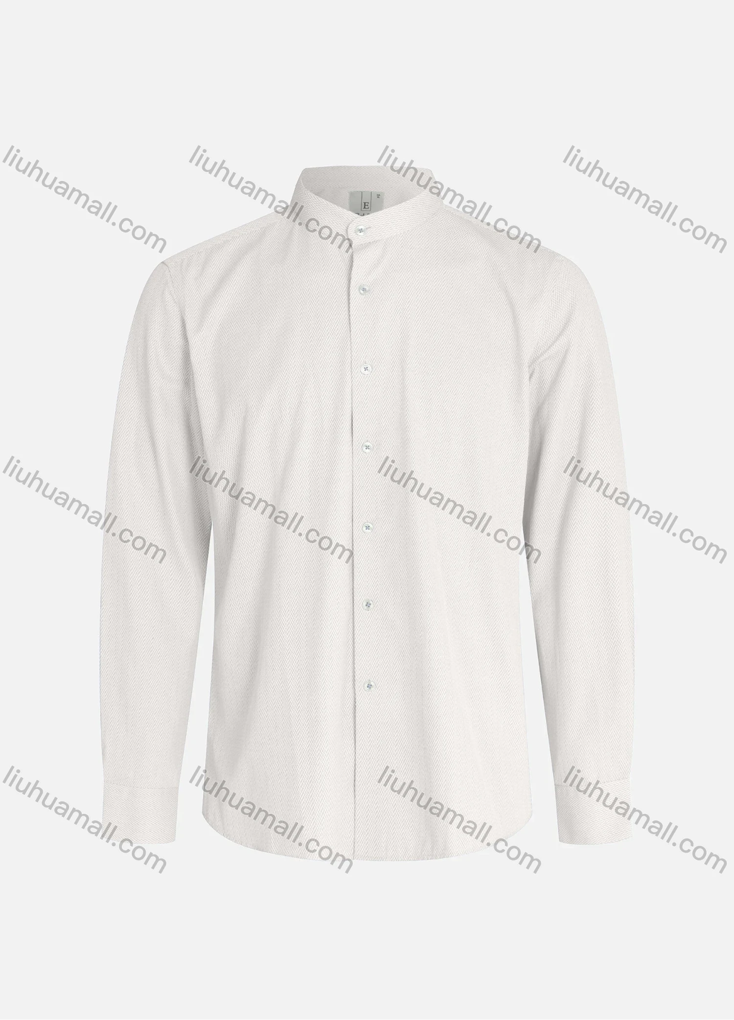 Wholesale Men's Slim Fit Mandarin Collar Long Sleeve Button Down Allover Print Shirts - Liuhuamall