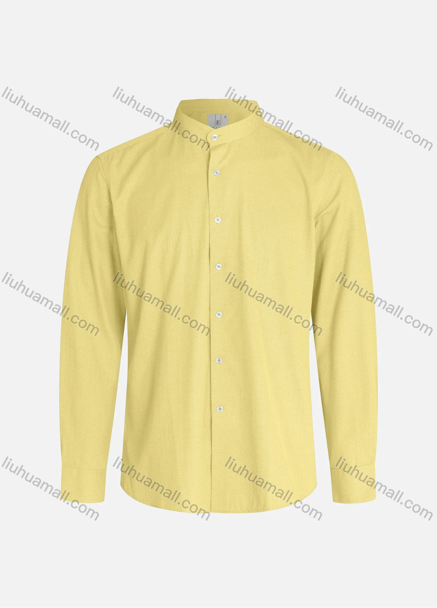 Wholesale Men's Slim Fit Mandarin Collar Long Sleeve Button Down Allover Print Shirts - Liuhuamall