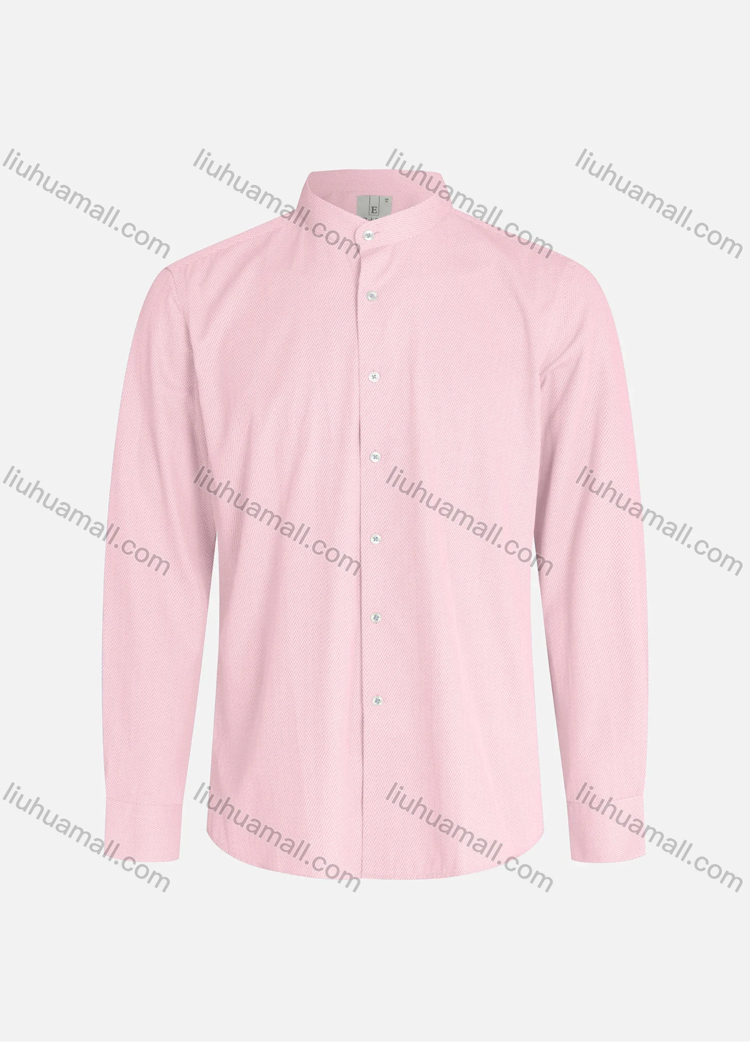 Wholesale Men's Slim Fit Mandarin Collar Long Sleeve Button Down Allover Print Shirts - Liuhuamall