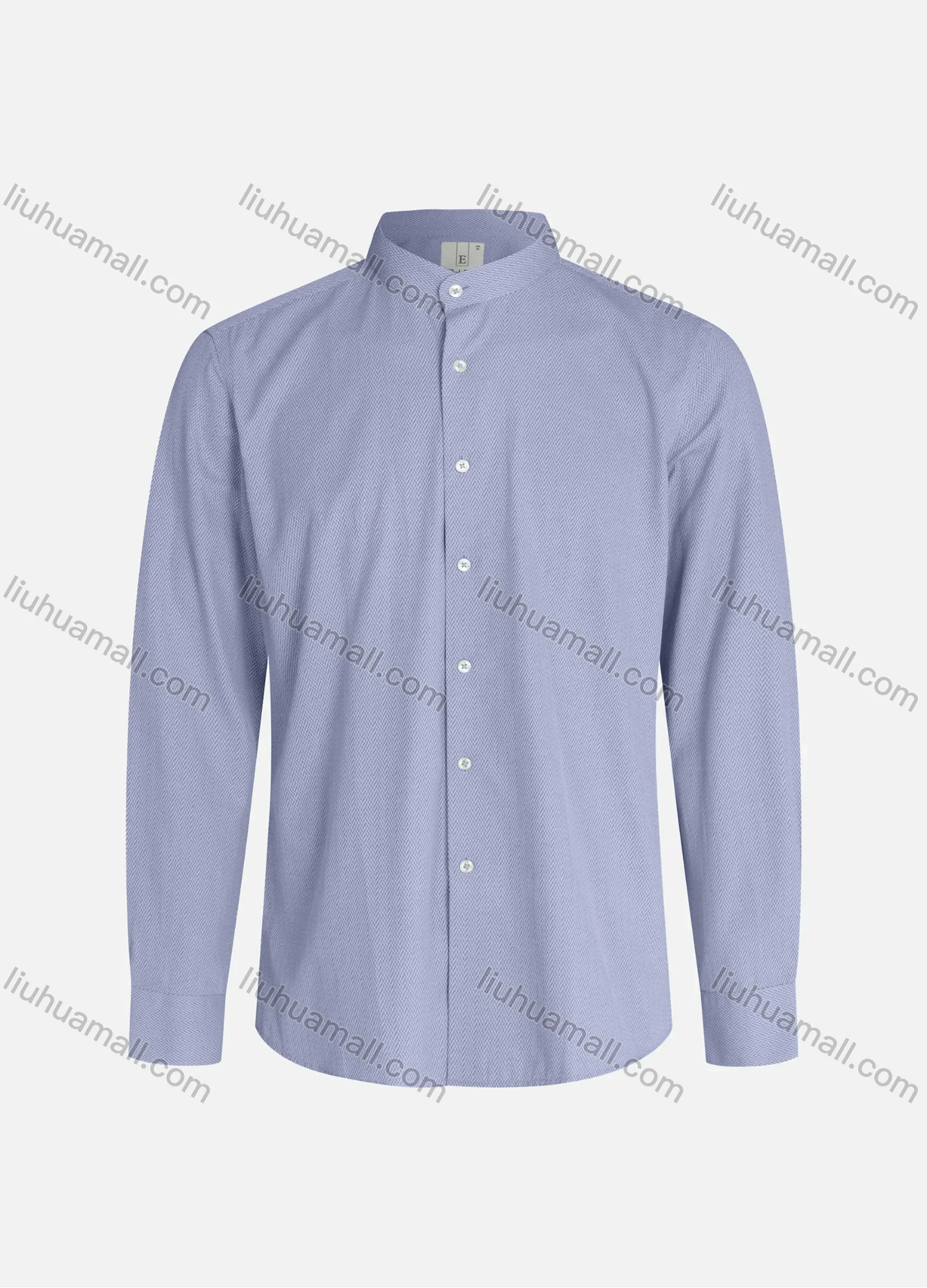 Wholesale Men's Slim Fit Mandarin Collar Long Sleeve Button Down Allover Print Shirts - Liuhuamall