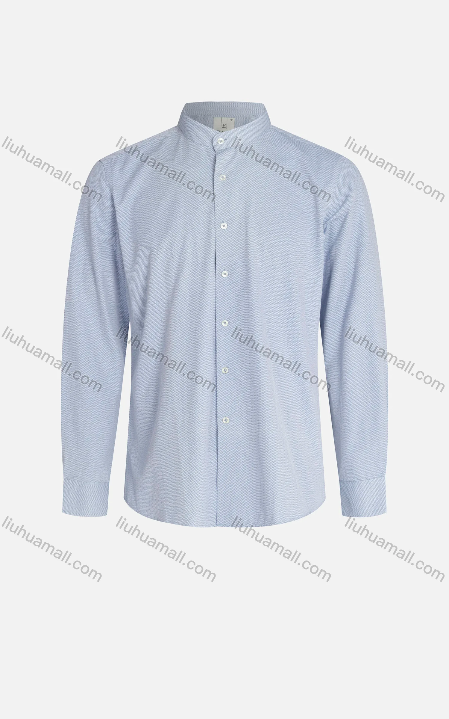 Wholesale Men's Slim Fit Mandarin Collar Long Sleeve Button Down Allover Print Shirts - Liuhuamall