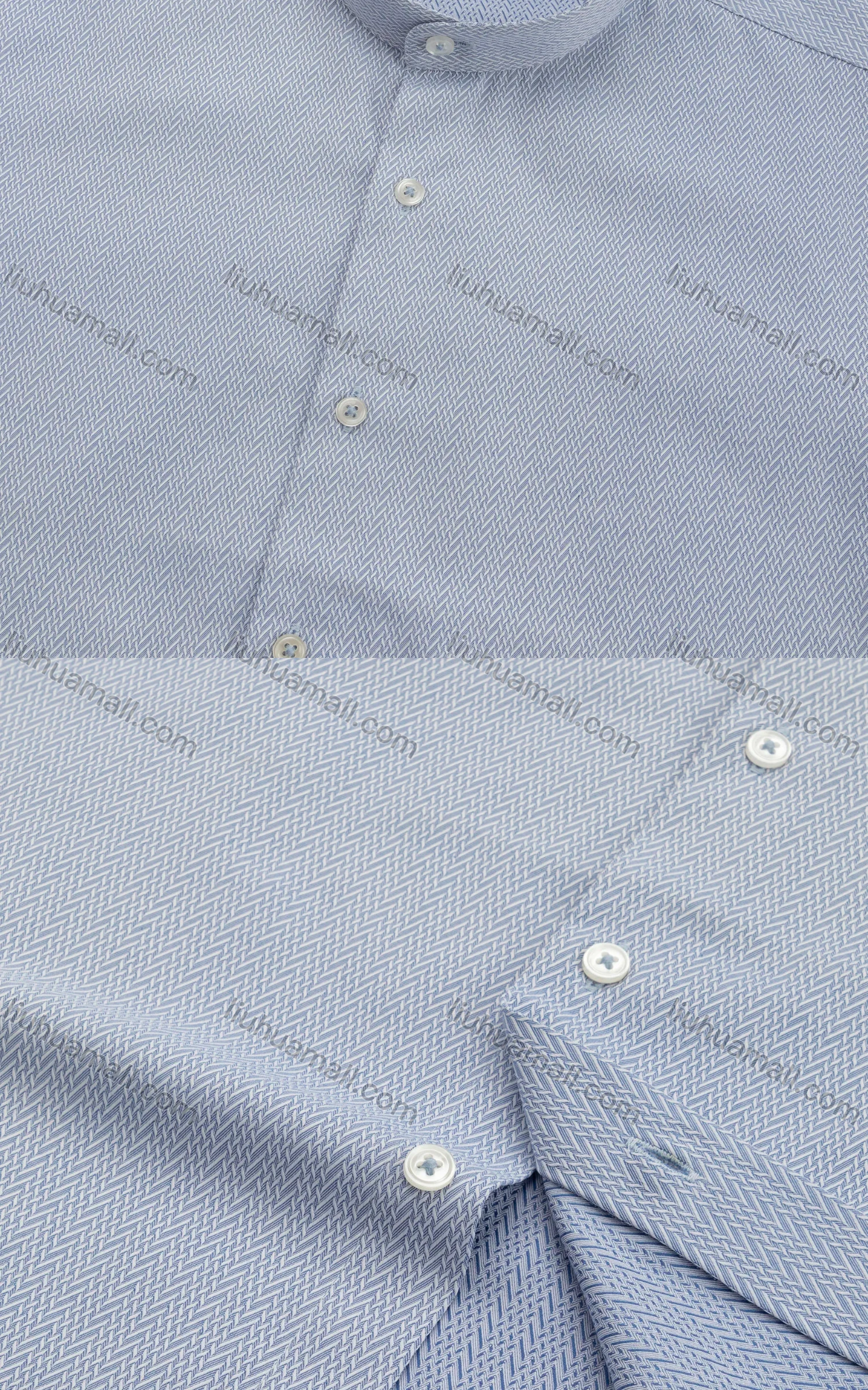 Wholesale Men's Slim Fit Mandarin Collar Long Sleeve Button Down Allover Print Shirts - Liuhuamall