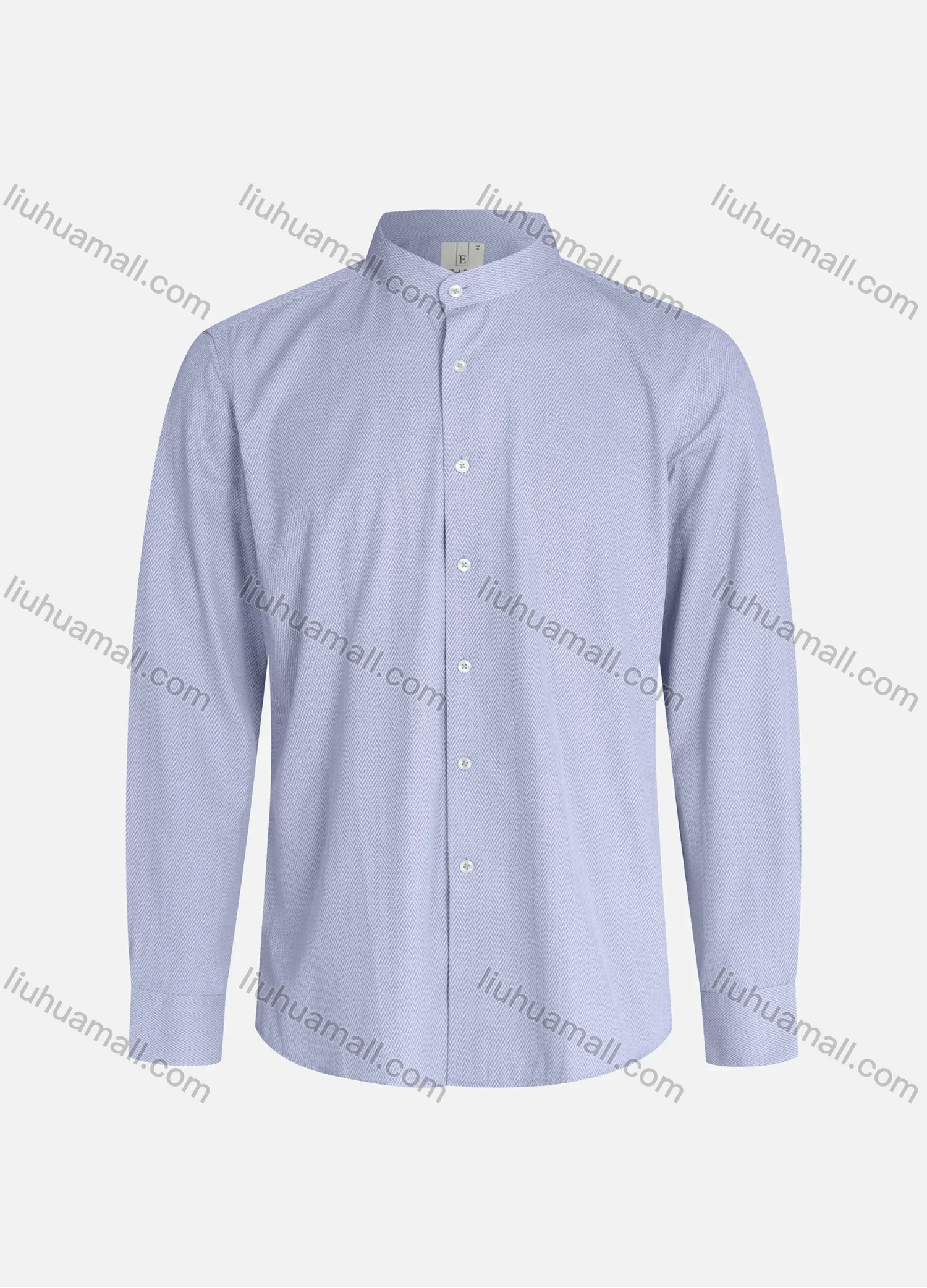 Wholesale Men's Slim Fit Mandarin Collar Long Sleeve Button Down Allover Print Shirts - Liuhuamall
