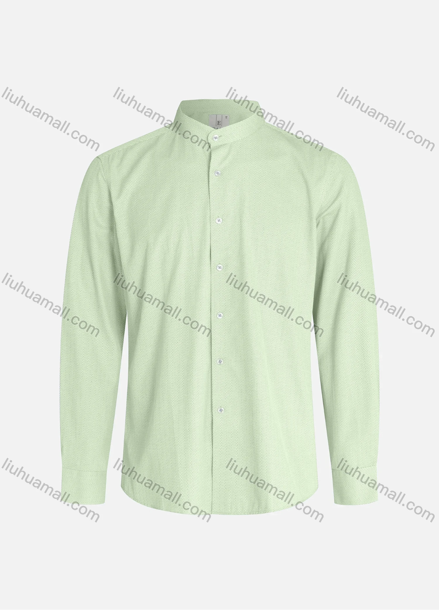 Wholesale Men's Slim Fit Mandarin Collar Long Sleeve Button Down Allover Print Shirts - Liuhuamall