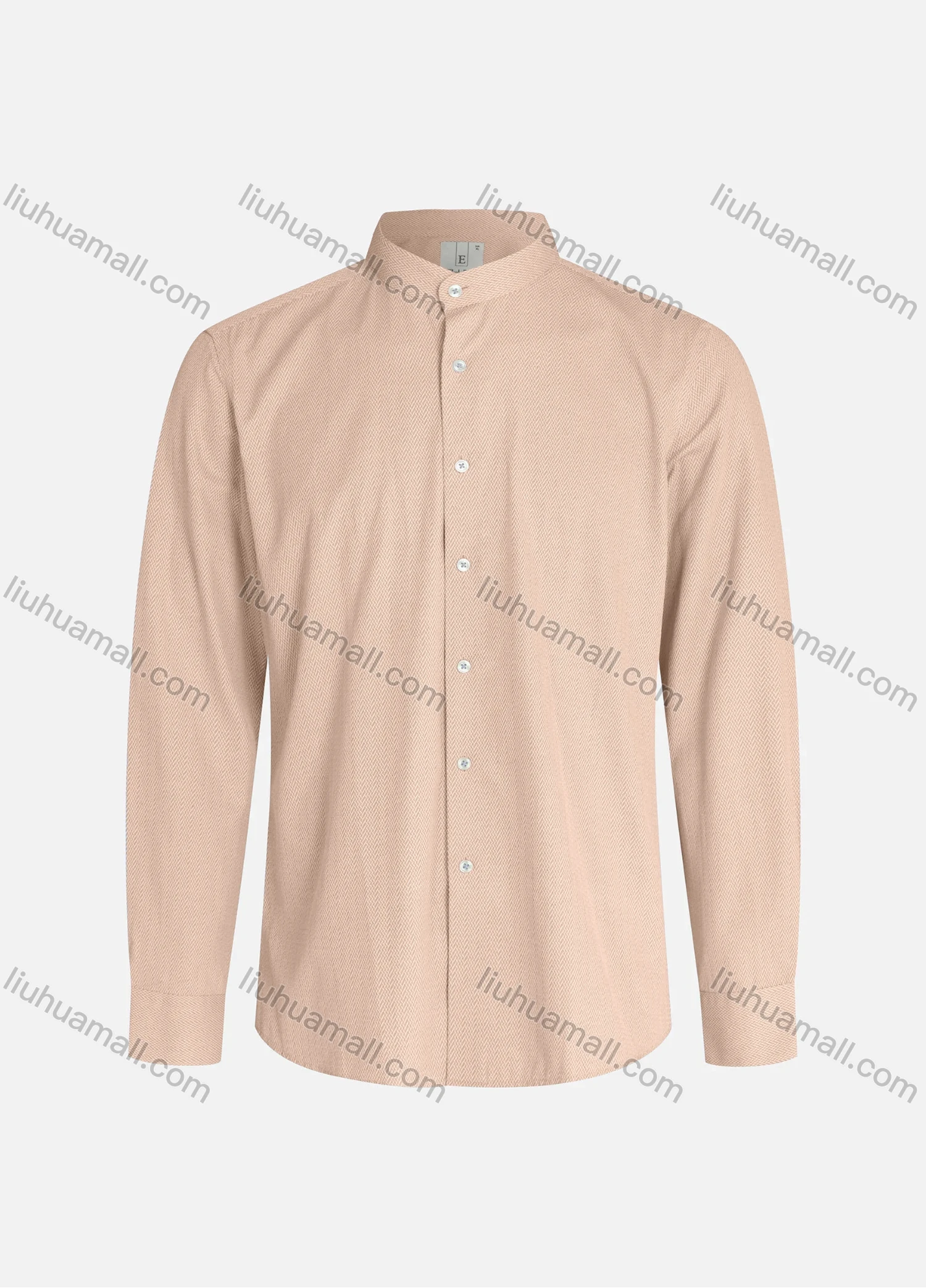 Wholesale Men's Slim Fit Mandarin Collar Long Sleeve Button Down Allover Print Shirts - Liuhuamall