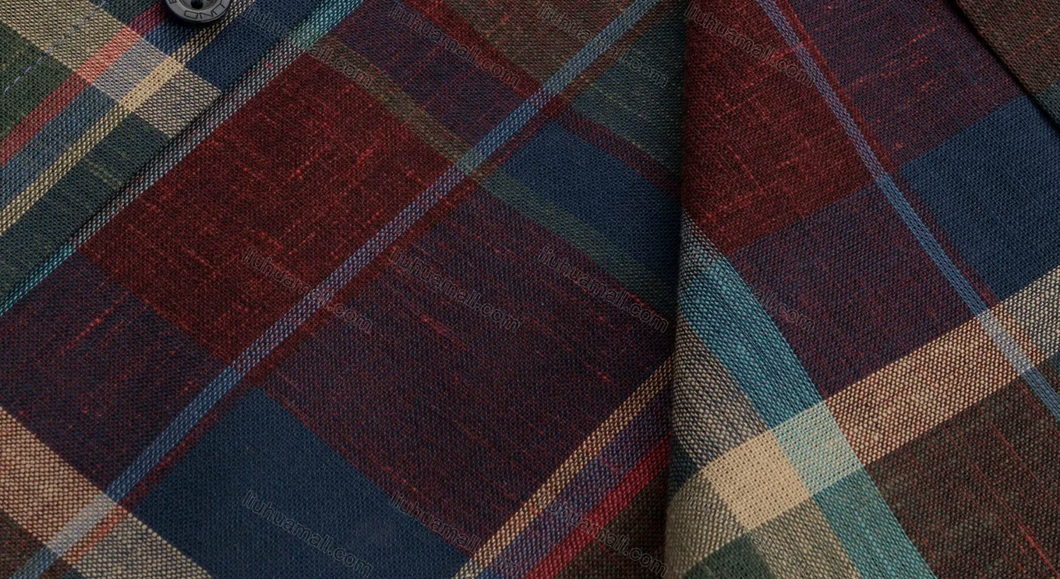 Wholesale Men's Slim Fit Button Down Collar Long Sleeve Colorblock Plaid Print Shirts - Liuhuamall