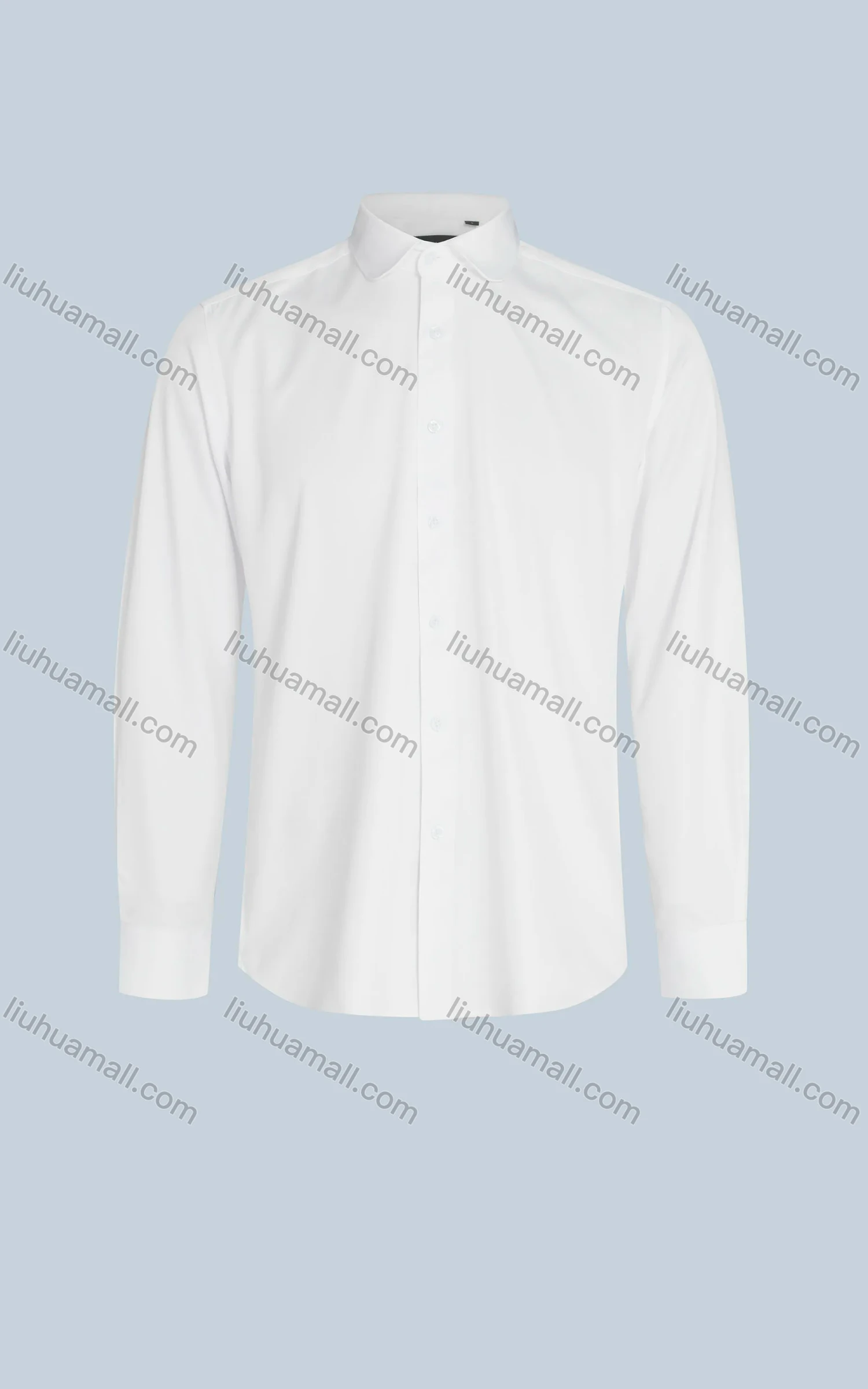 Wholesale Men's Slim Fit Collared Long Sleeve Button Down Plain Dress Shirts - Liuhuamall