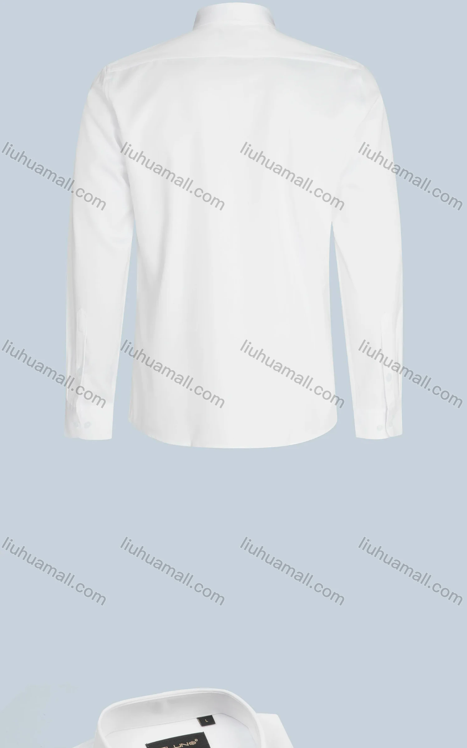 Wholesale Men's Slim Fit Collared Long Sleeve Button Down Plain Dress Shirts - Liuhuamall