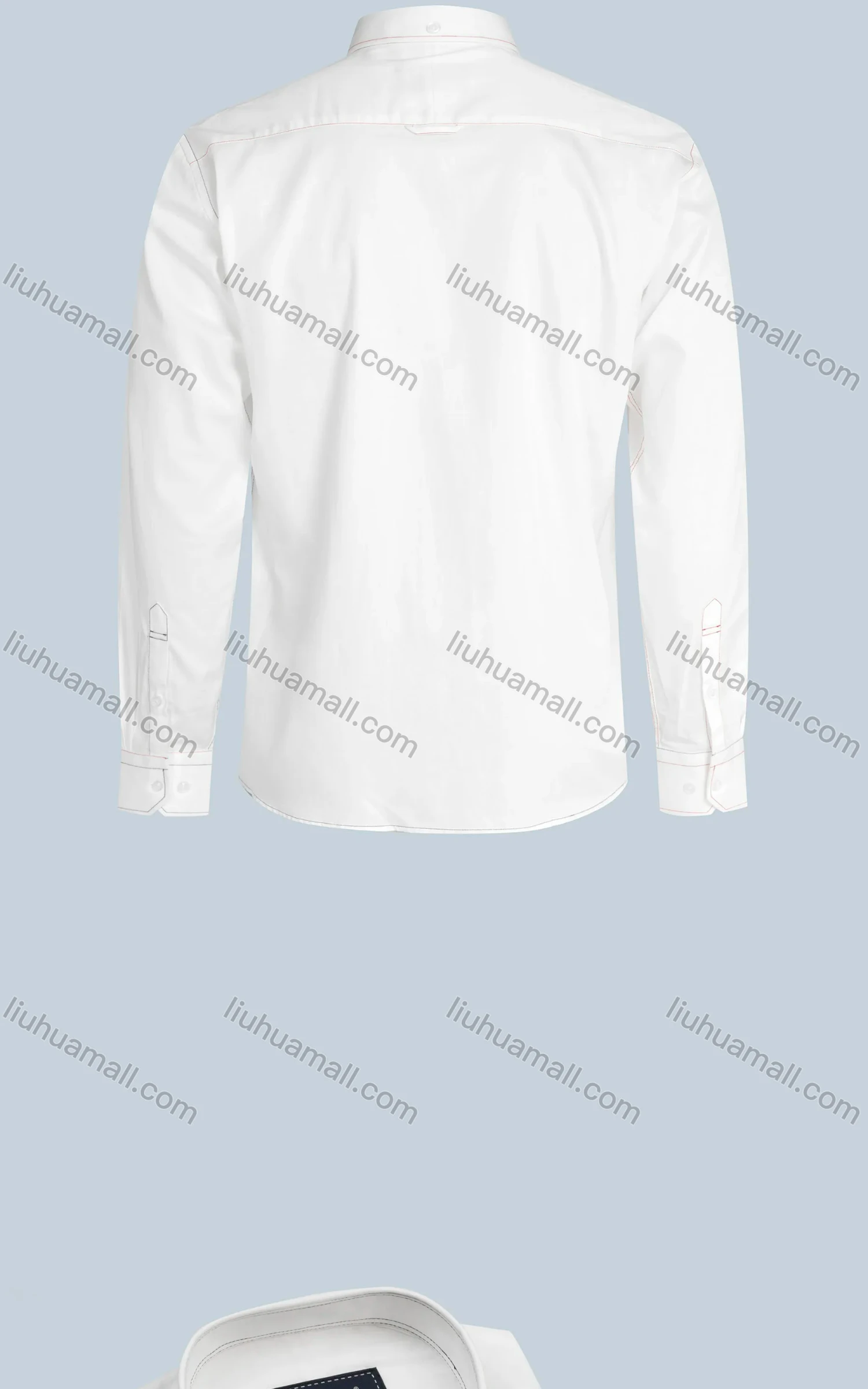 Wholesale Men's Slim Fit Collared Long Sleeve Button Down Plain Dress Shirts - Liuhuamall