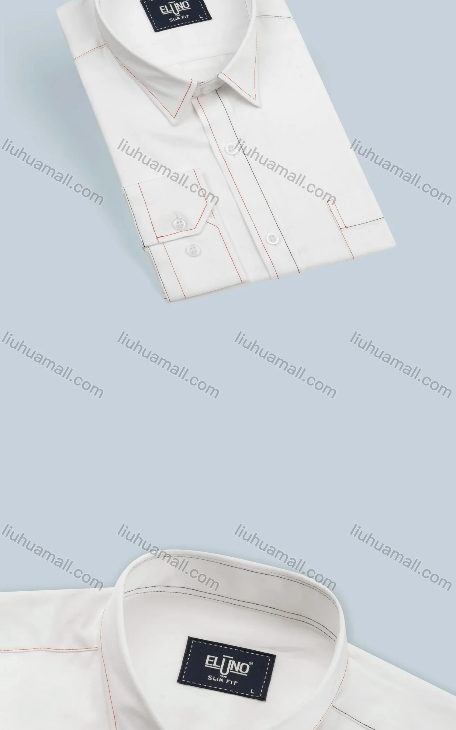 Wholesale Men's Slim Fit Collared Long Sleeve Button Down Plain Dress Shirts - Liuhuamall