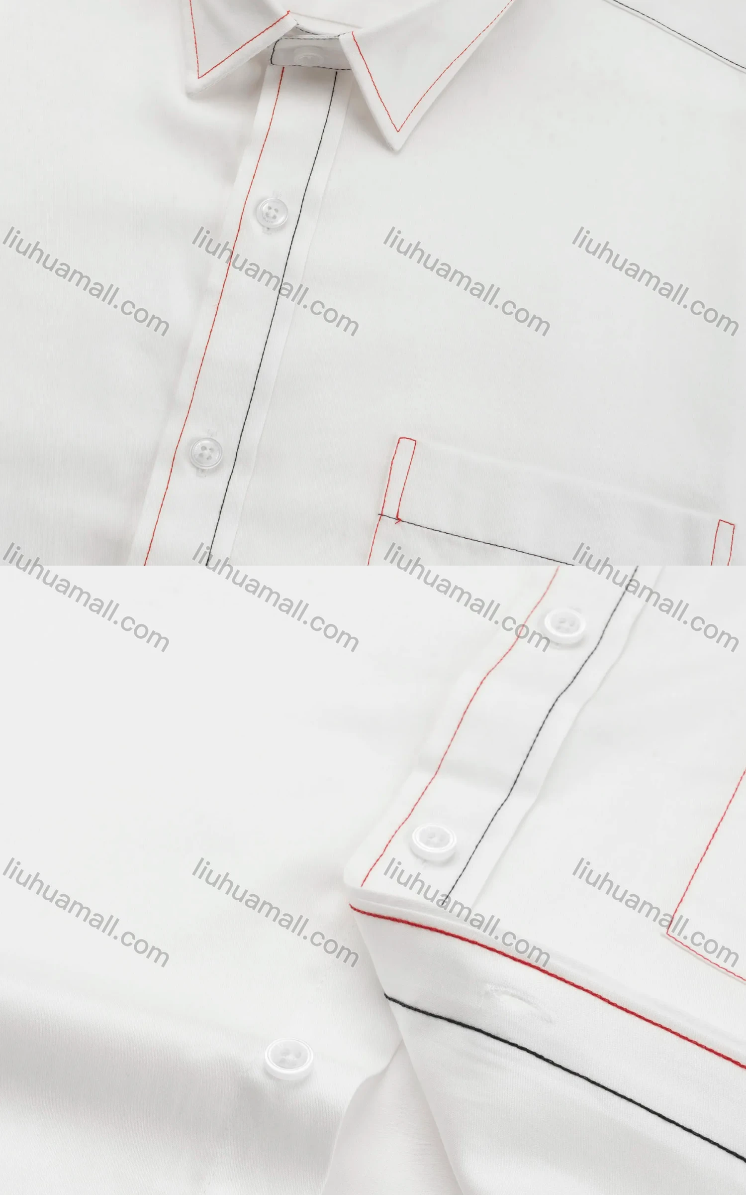 Wholesale Men's Slim Fit Collared Long Sleeve Button Down Plain Dress Shirts - Liuhuamall