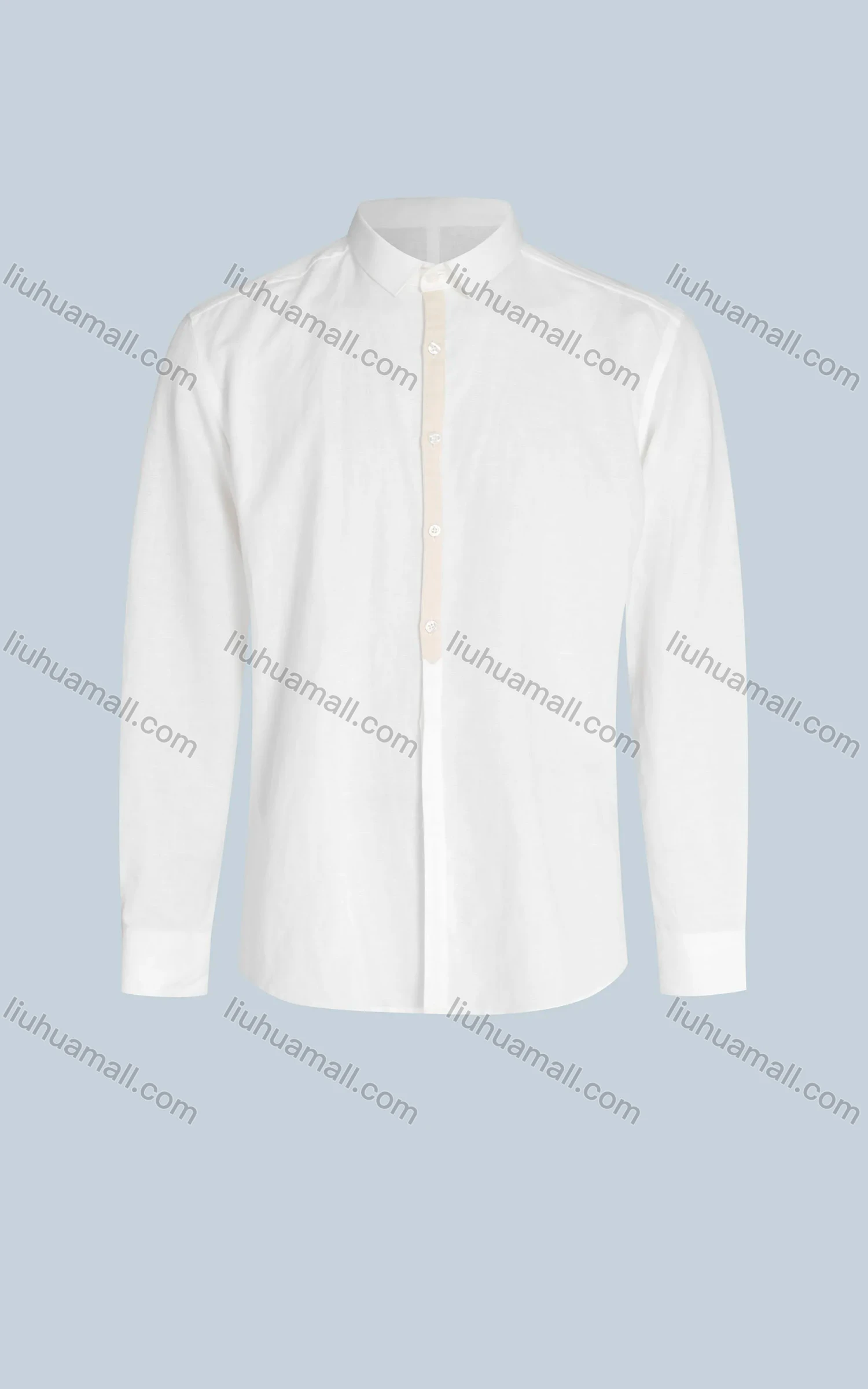 Wholesale Men's Slim Fit Collared Long Sleeve Button Down Plain Dress Shirts - Liuhuamall