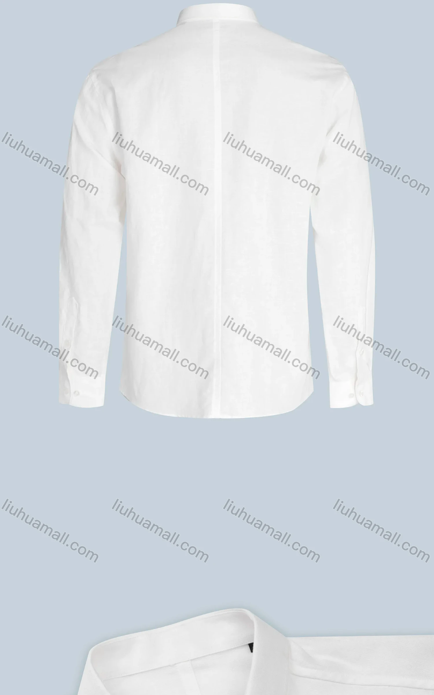 Wholesale Men's Slim Fit Collared Long Sleeve Button Down Plain Dress Shirts - Liuhuamall